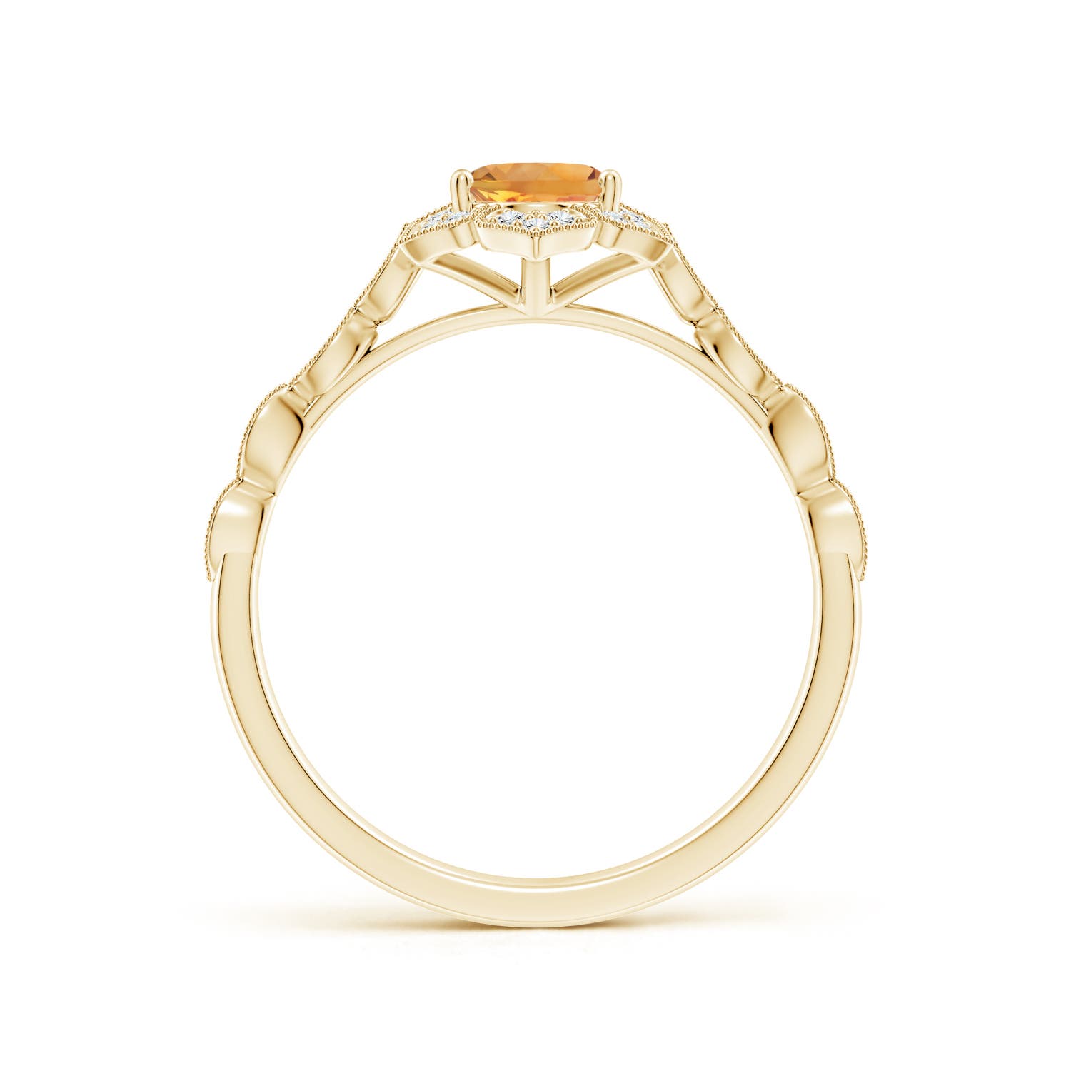 AA - Citrine / 0.88 CT / 14 KT Yellow Gold