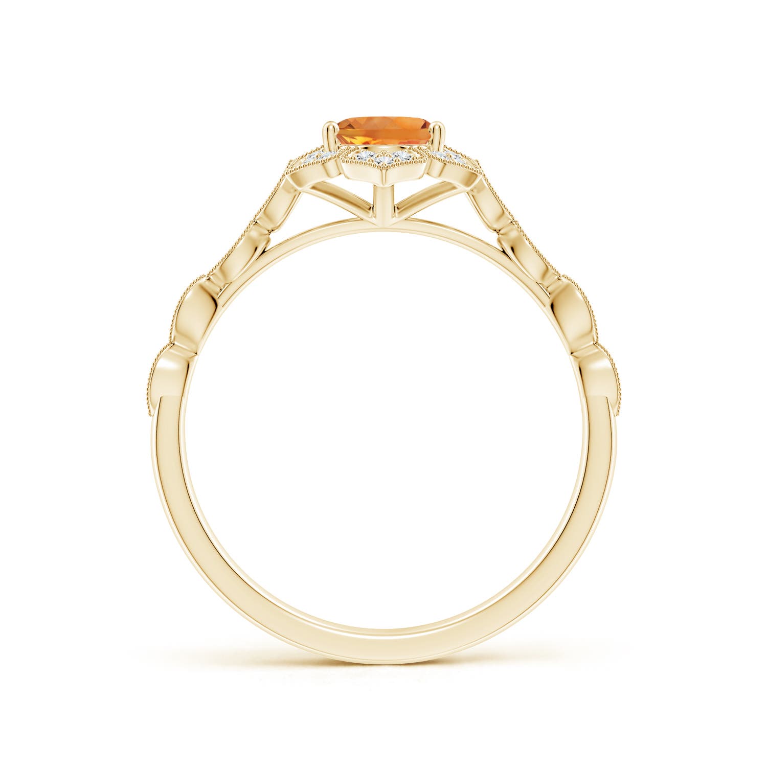 AAA - Citrine / 0.88 CT / 14 KT Yellow Gold