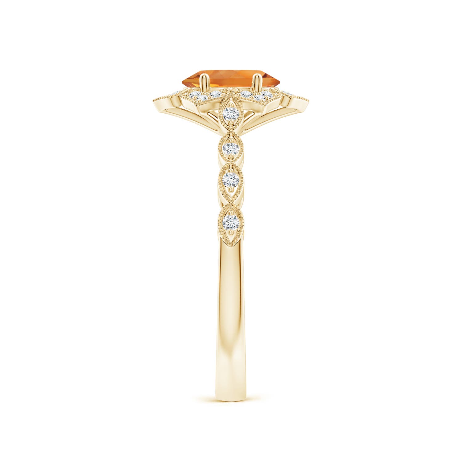 AAA - Citrine / 0.88 CT / 14 KT Yellow Gold