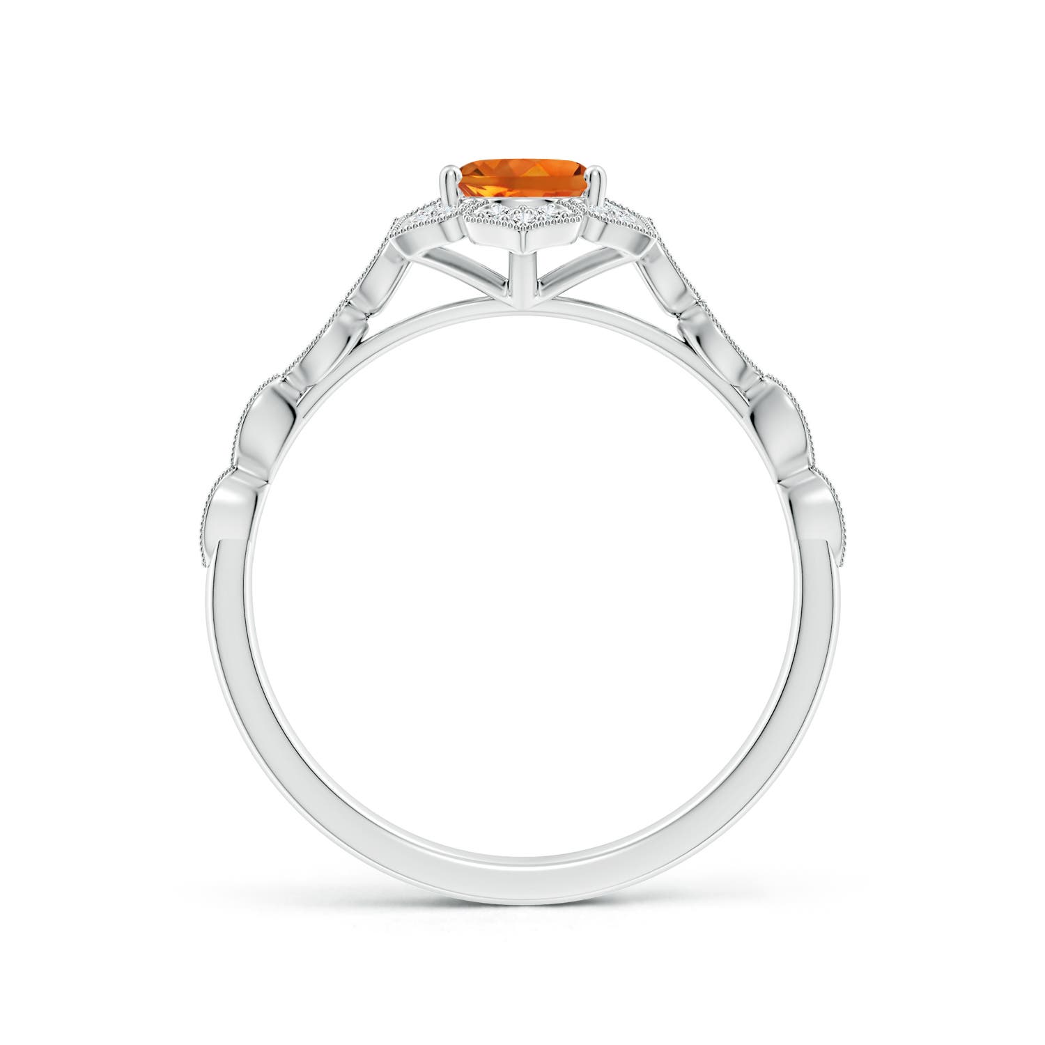 AAAA - Citrine / 0.88 CT / 14 KT White Gold