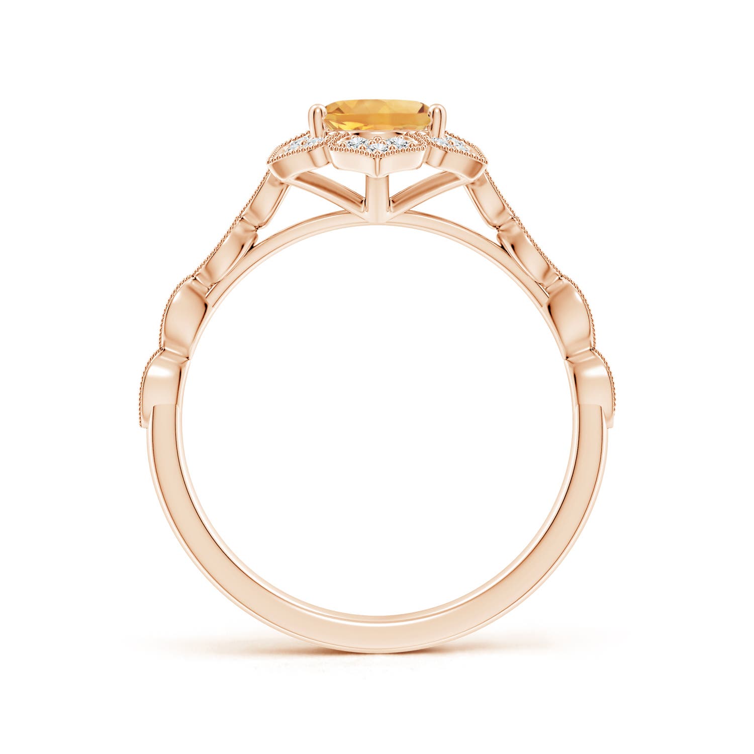 A - Citrine / 1.28 CT / 14 KT Rose Gold