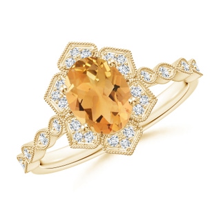 Oval A Citrine