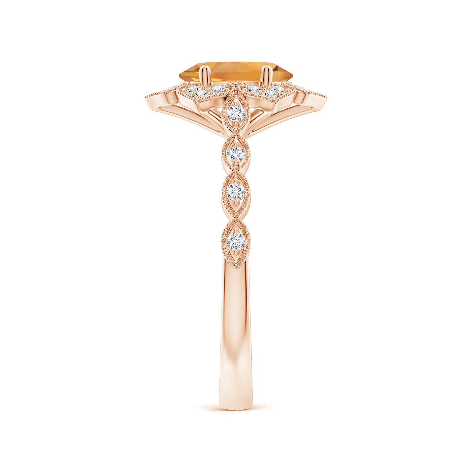 AA - Citrine / 1.28 CT / 14 KT Rose Gold