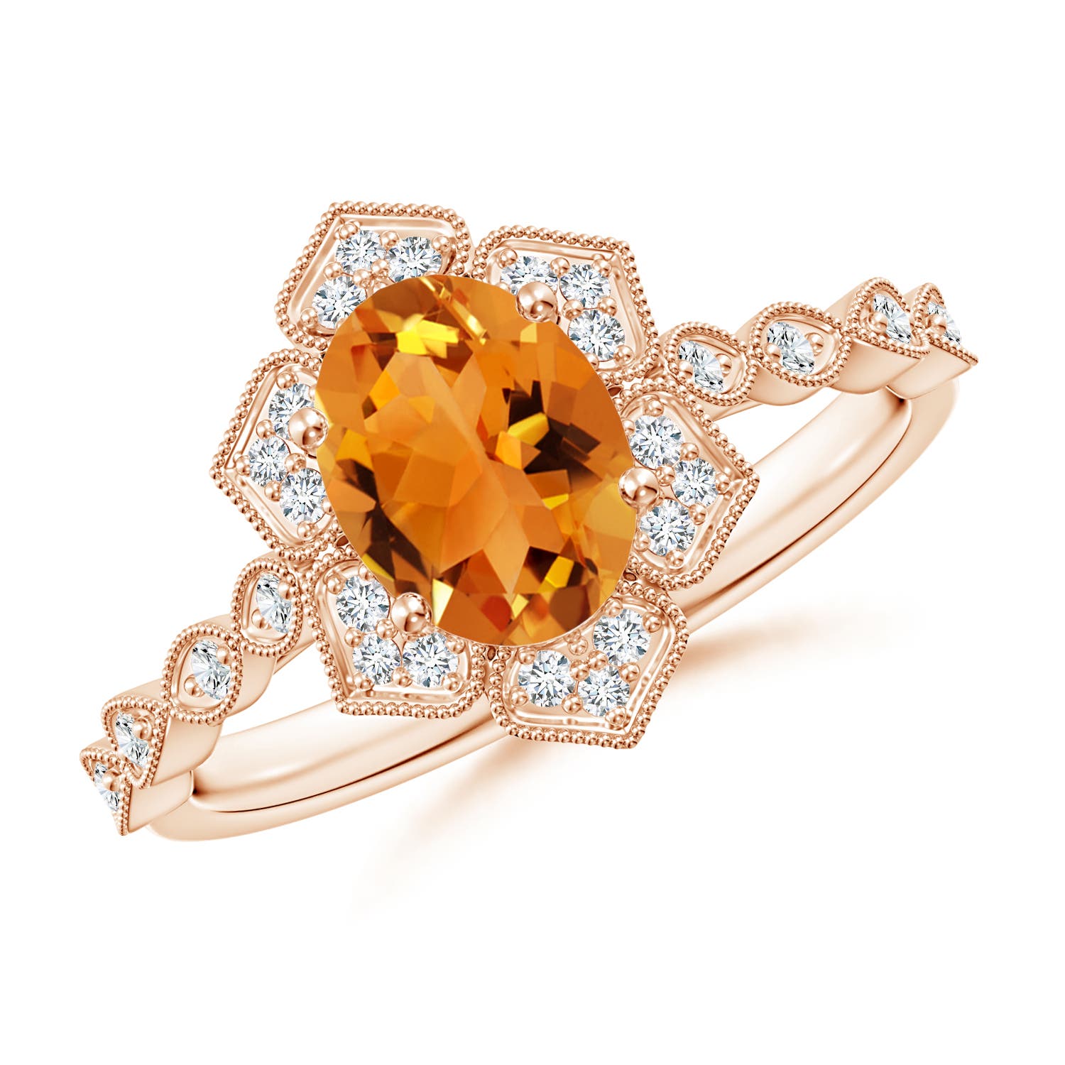 AAA - Citrine / 1.28 CT / 14 KT Rose Gold