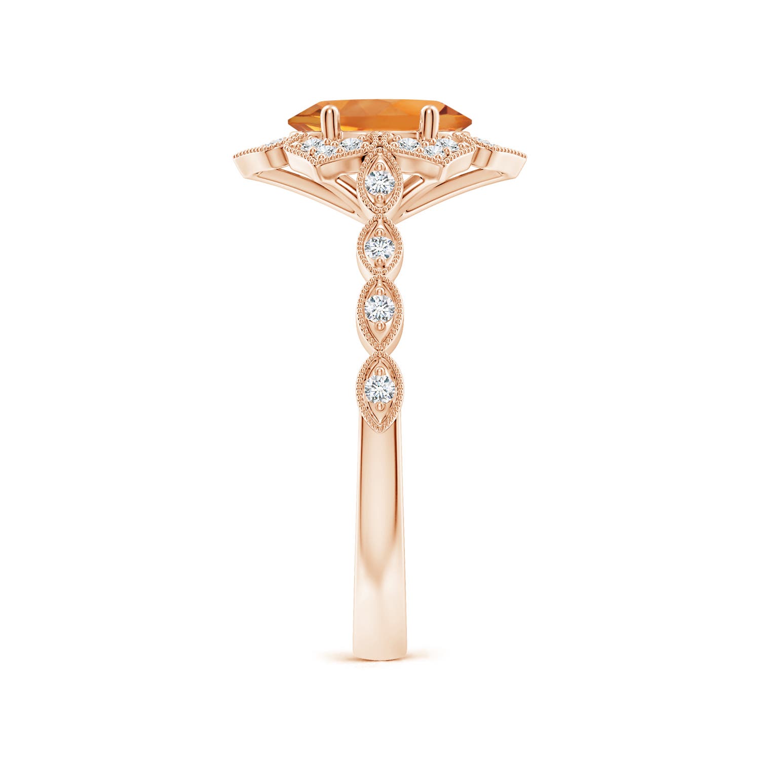 AAA - Citrine / 1.28 CT / 14 KT Rose Gold