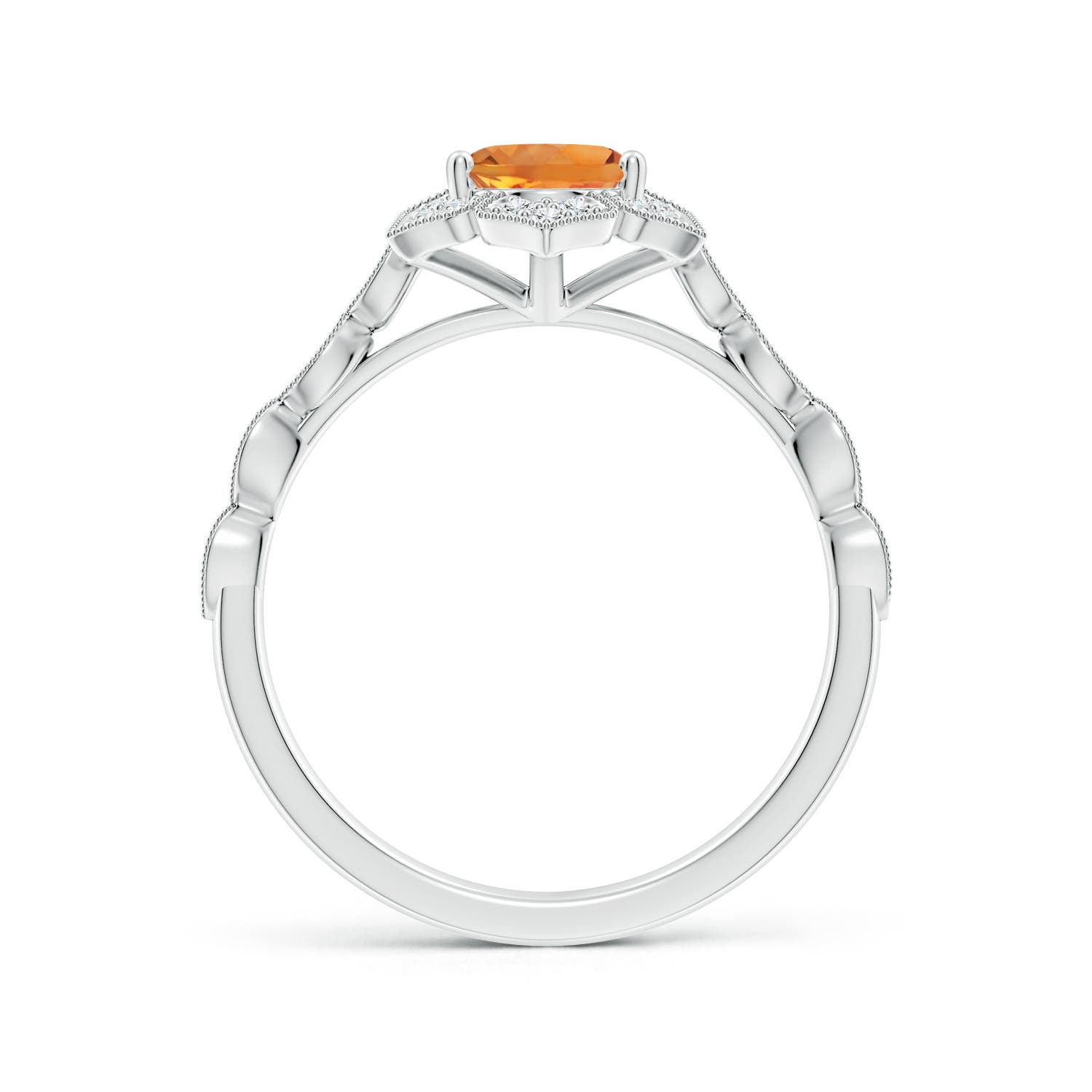 AAA - Citrine / 1.28 CT / 14 KT White Gold