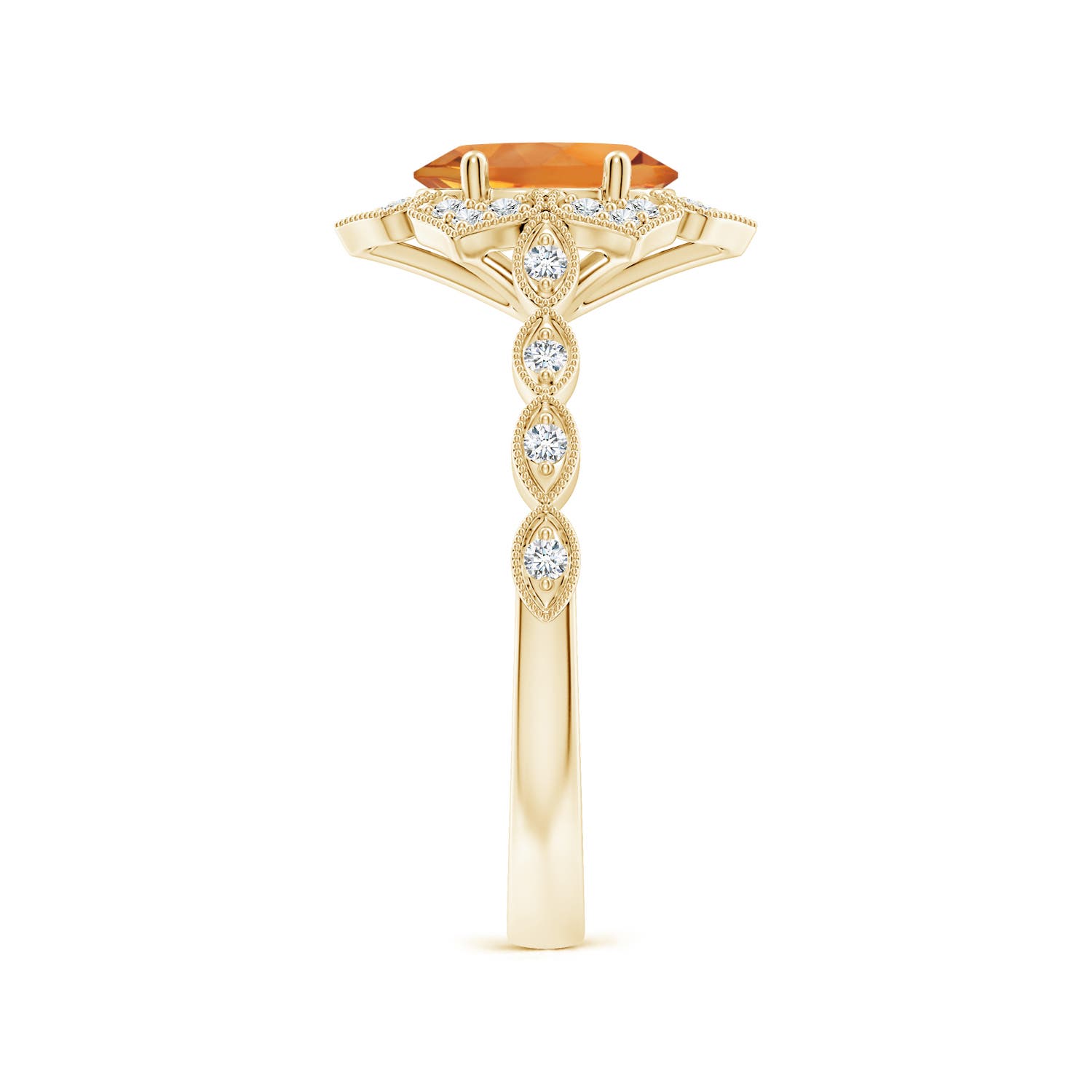 AAA - Citrine / 1.28 CT / 14 KT Yellow Gold