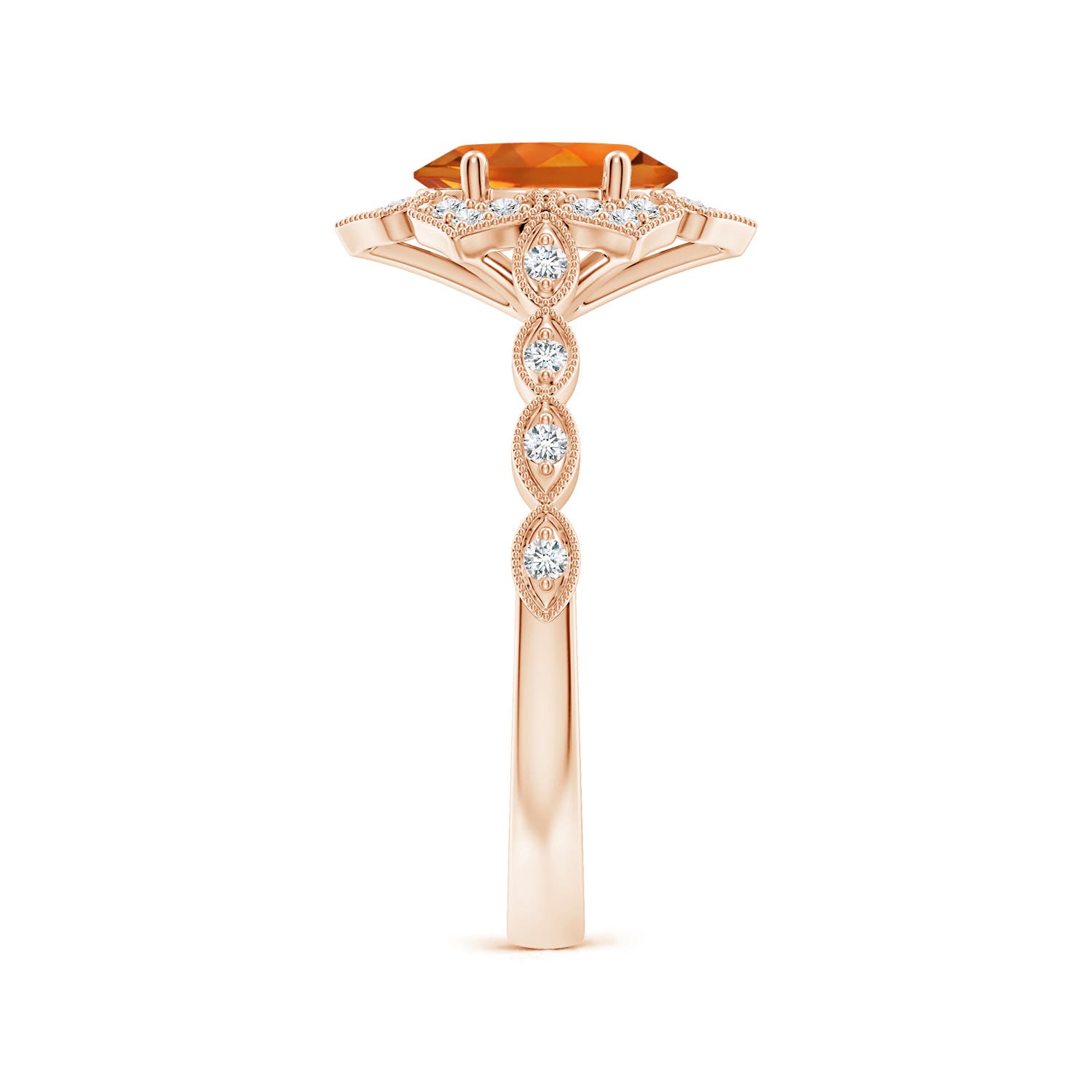 AAAA - Citrine / 1.28 CT / 14 KT Rose Gold