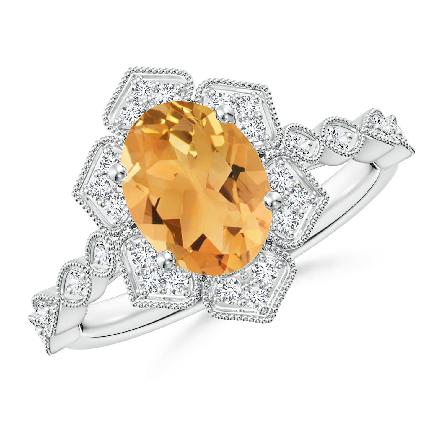 A - Citrine / 1.91 CT / 14 KT White Gold