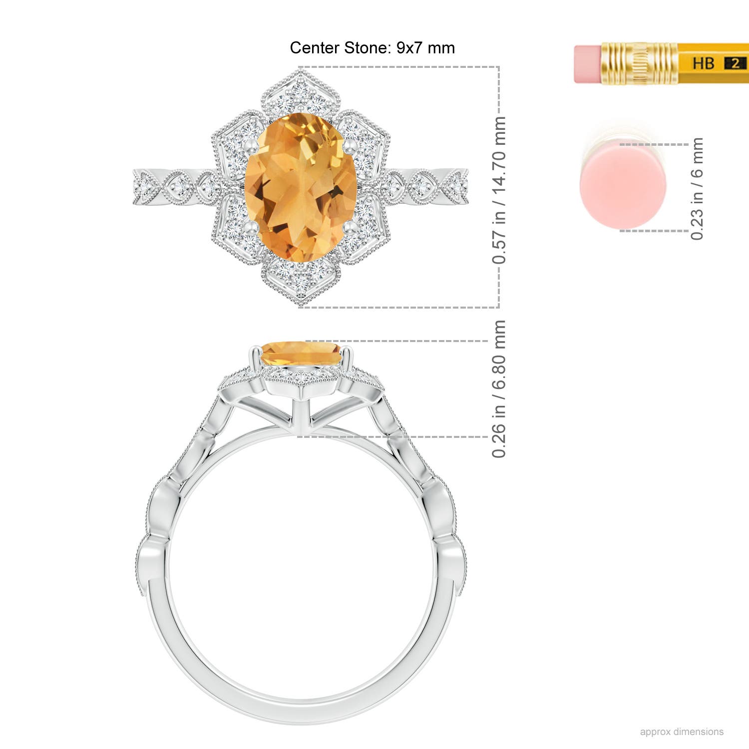 A - Citrine / 1.91 CT / 14 KT White Gold