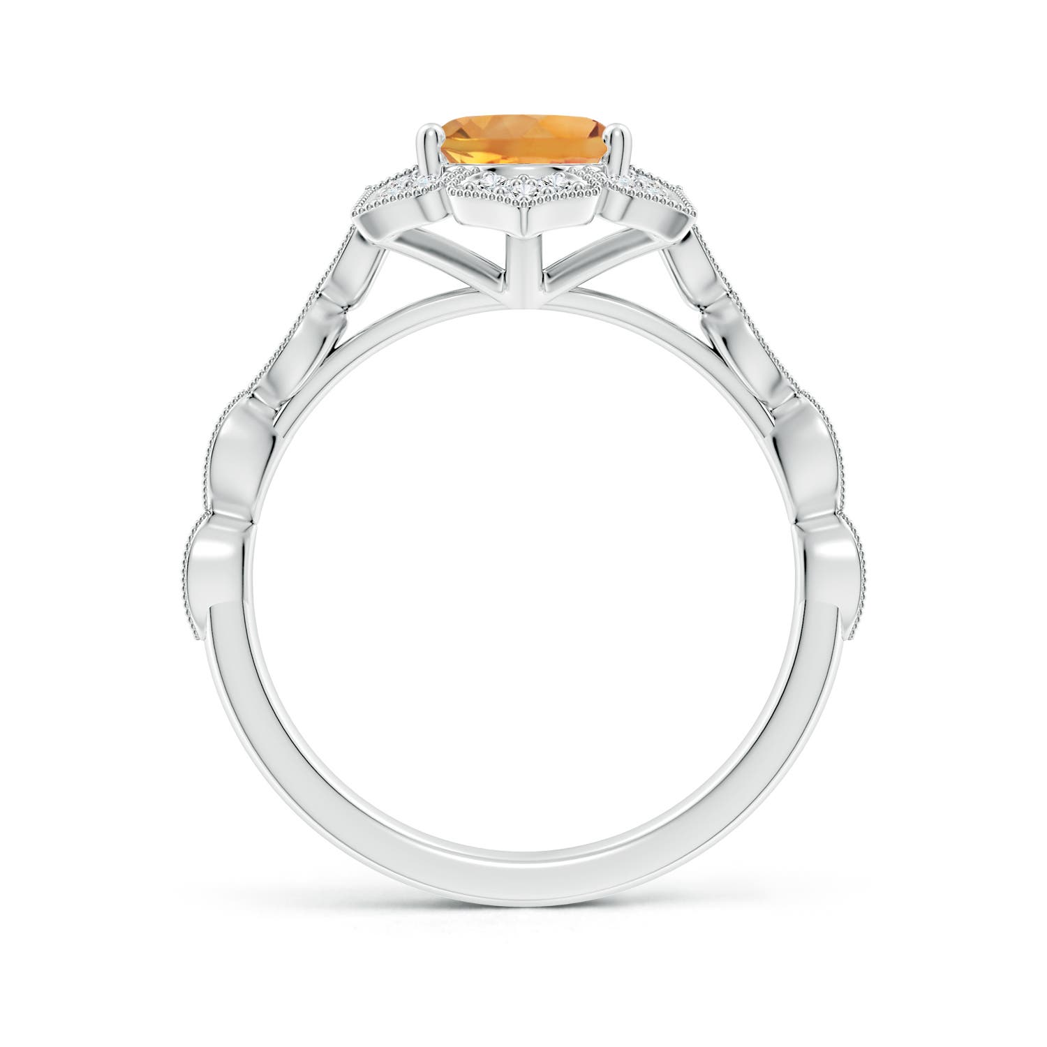 AA - Citrine / 1.91 CT / 14 KT White Gold