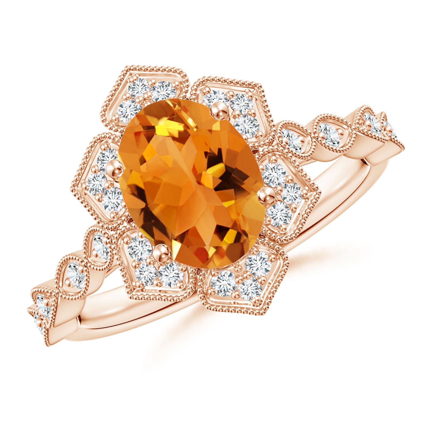 AAA - Citrine / 1.91 CT / 14 KT Rose Gold