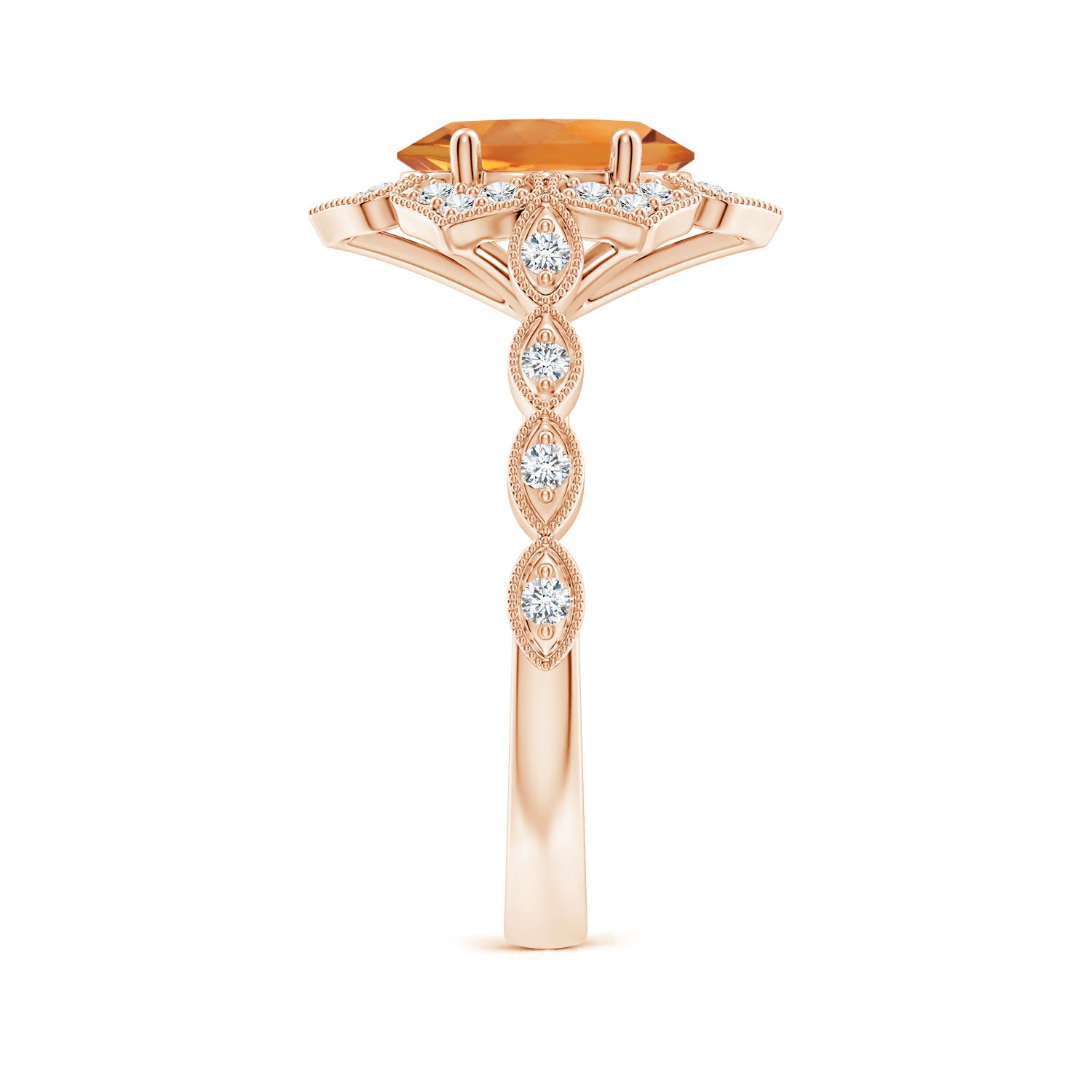 AAA - Citrine / 1.91 CT / 14 KT Rose Gold