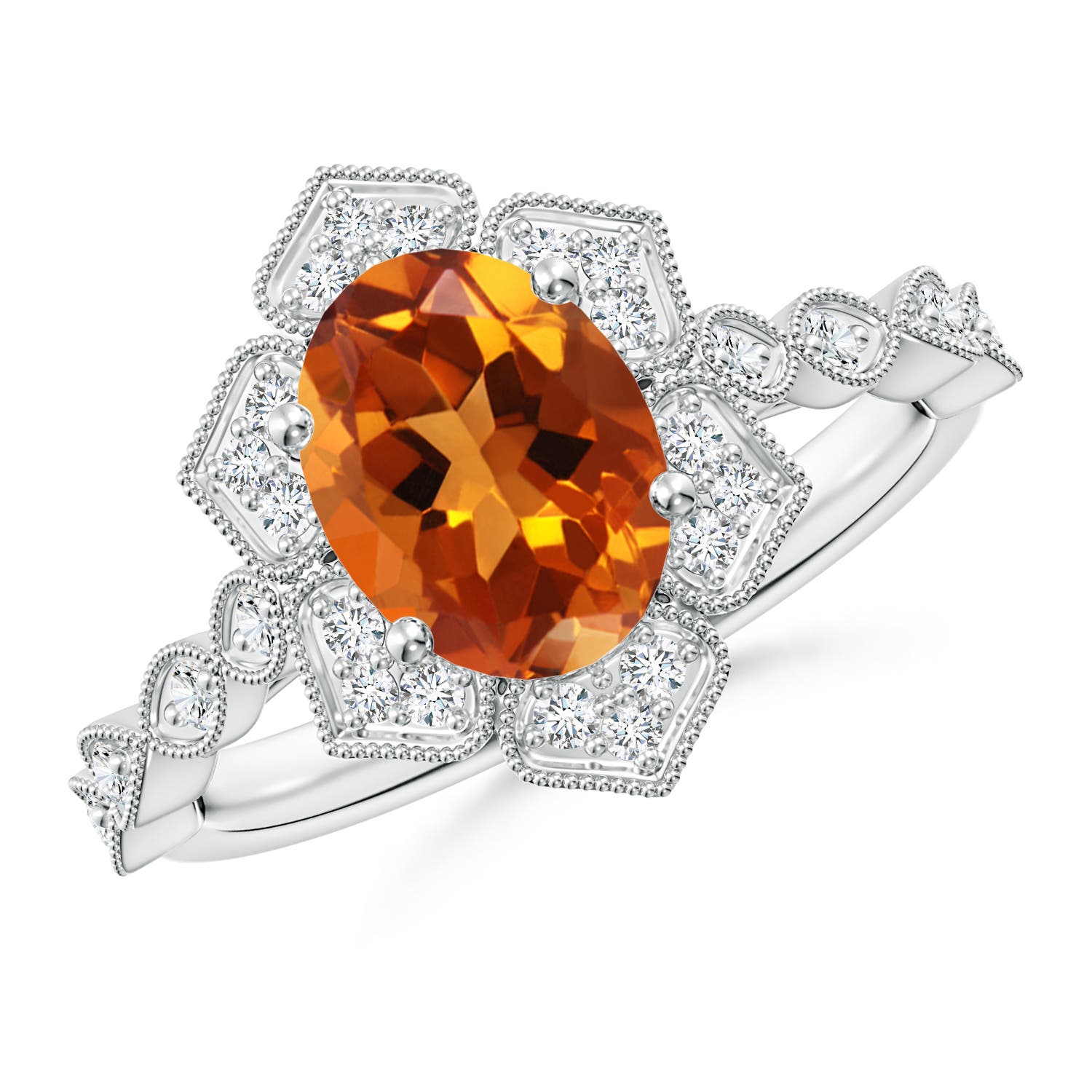 AAAA - Citrine / 1.91 CT / 14 KT White Gold