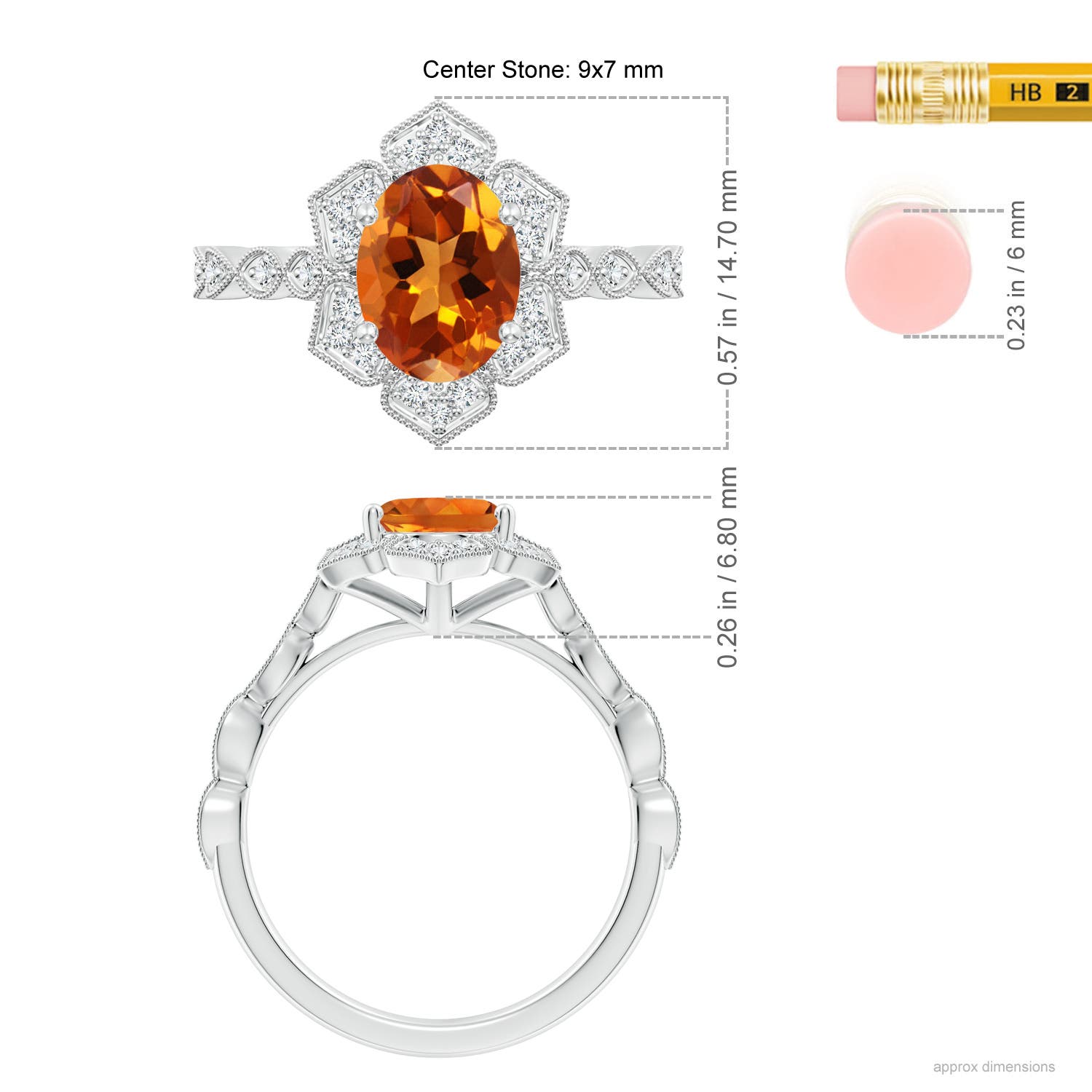 AAAA - Citrine / 1.91 CT / 14 KT White Gold