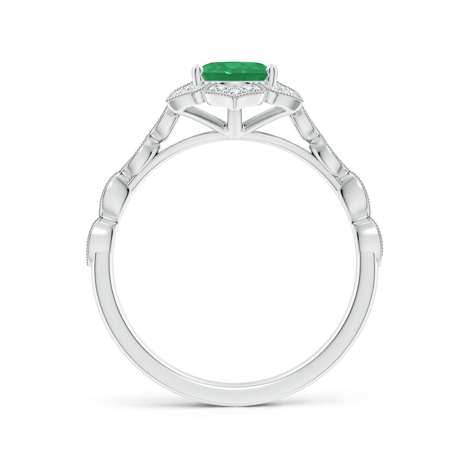 A - Emerald / 1.28 CT / 14 KT White Gold