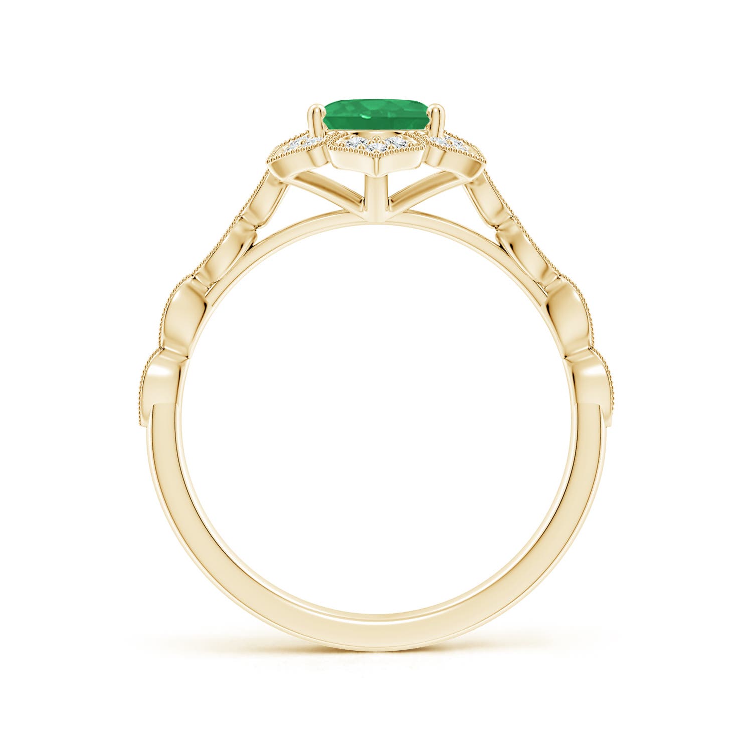 A - Emerald / 1.28 CT / 14 KT Yellow Gold