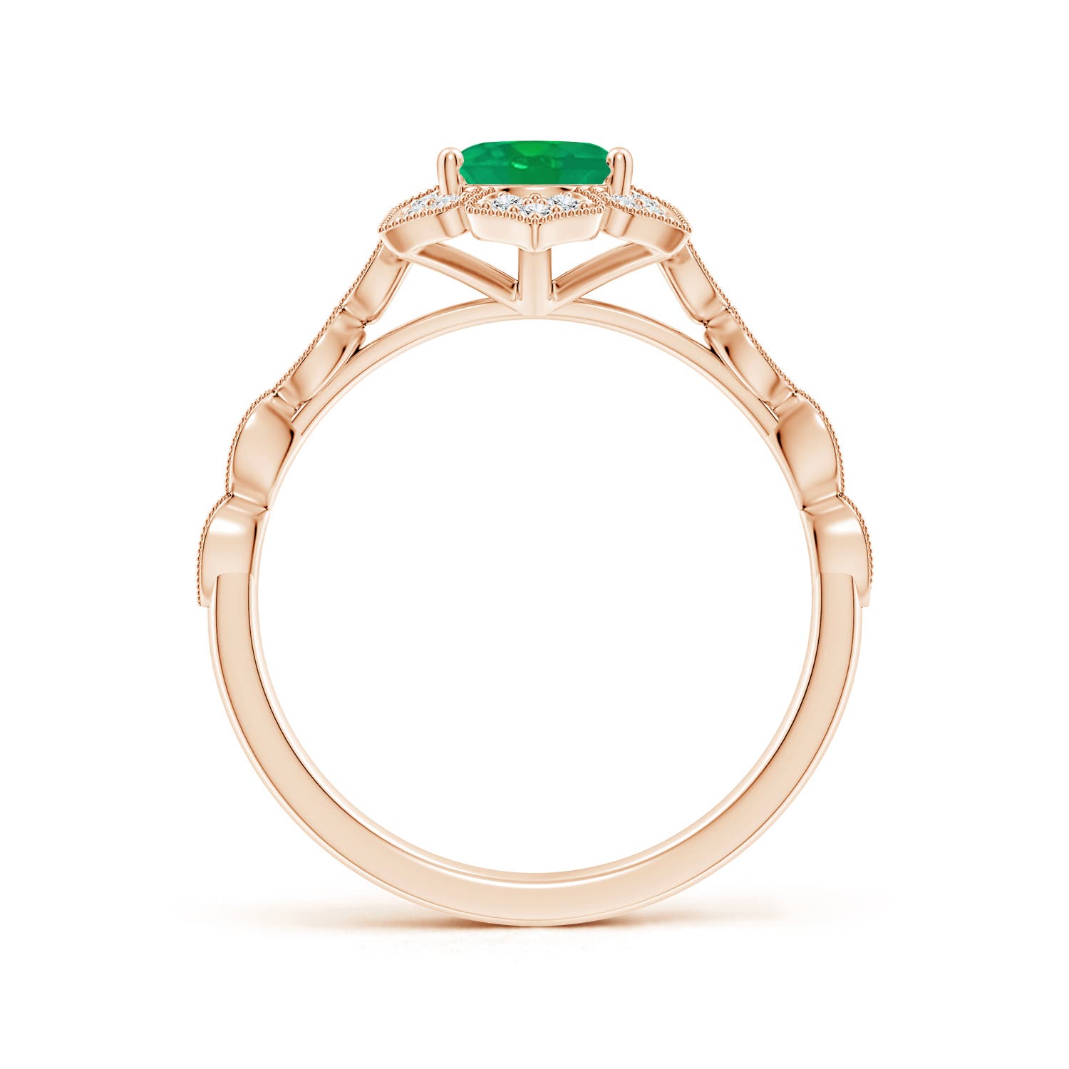 AA - Emerald / 1.28 CT / 14 KT Rose Gold