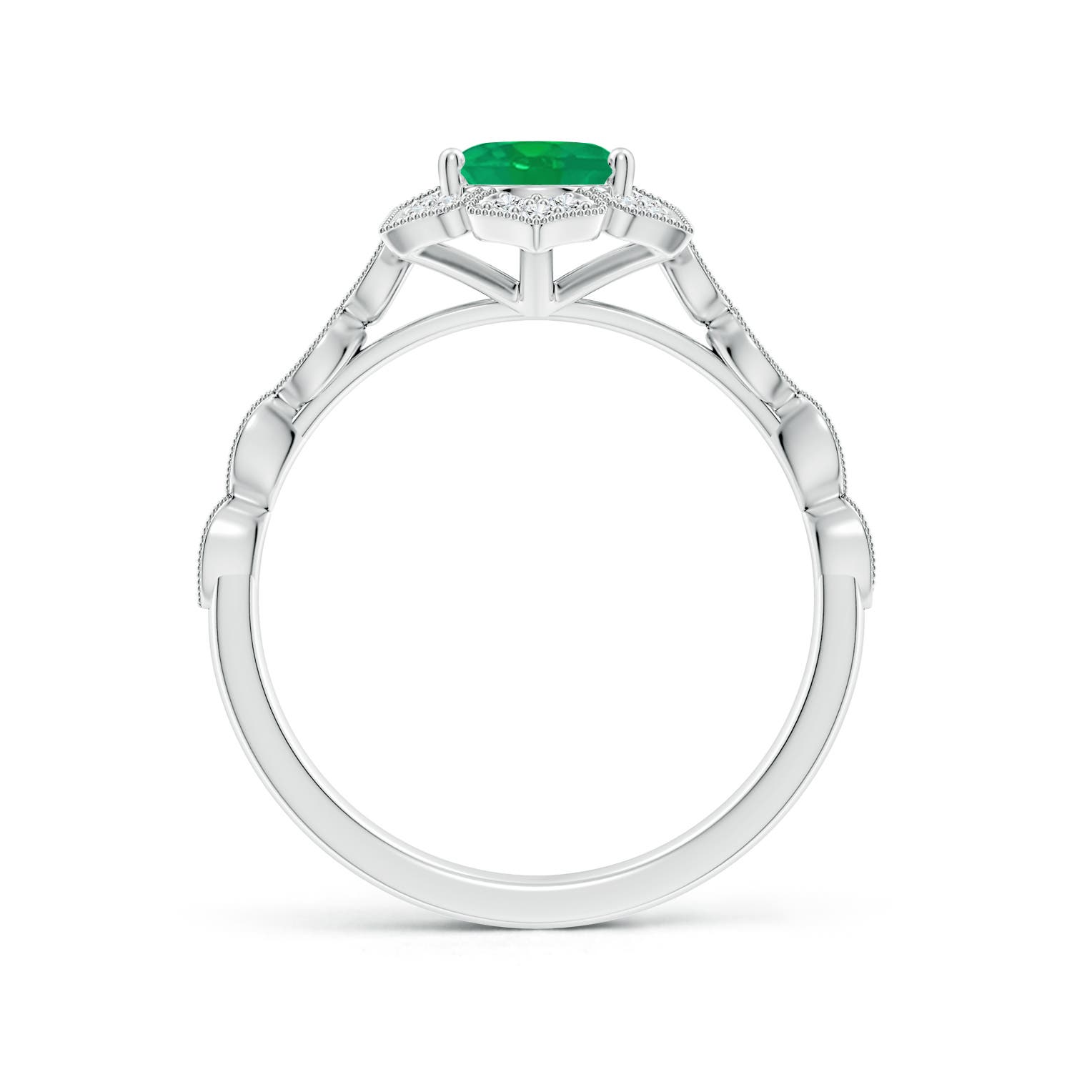 AA - Emerald / 1.28 CT / 14 KT White Gold