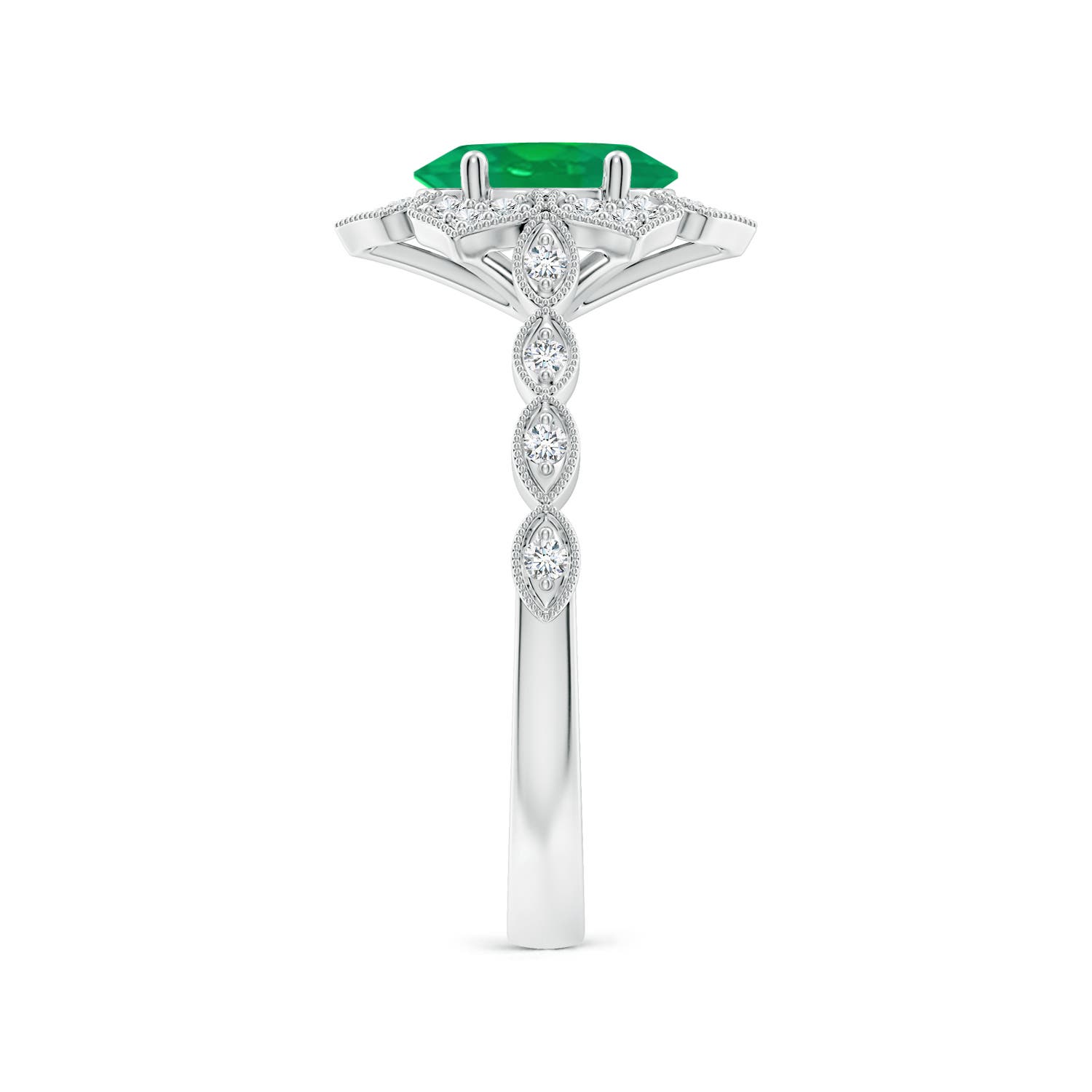 AA - Emerald / 1.28 CT / 14 KT White Gold