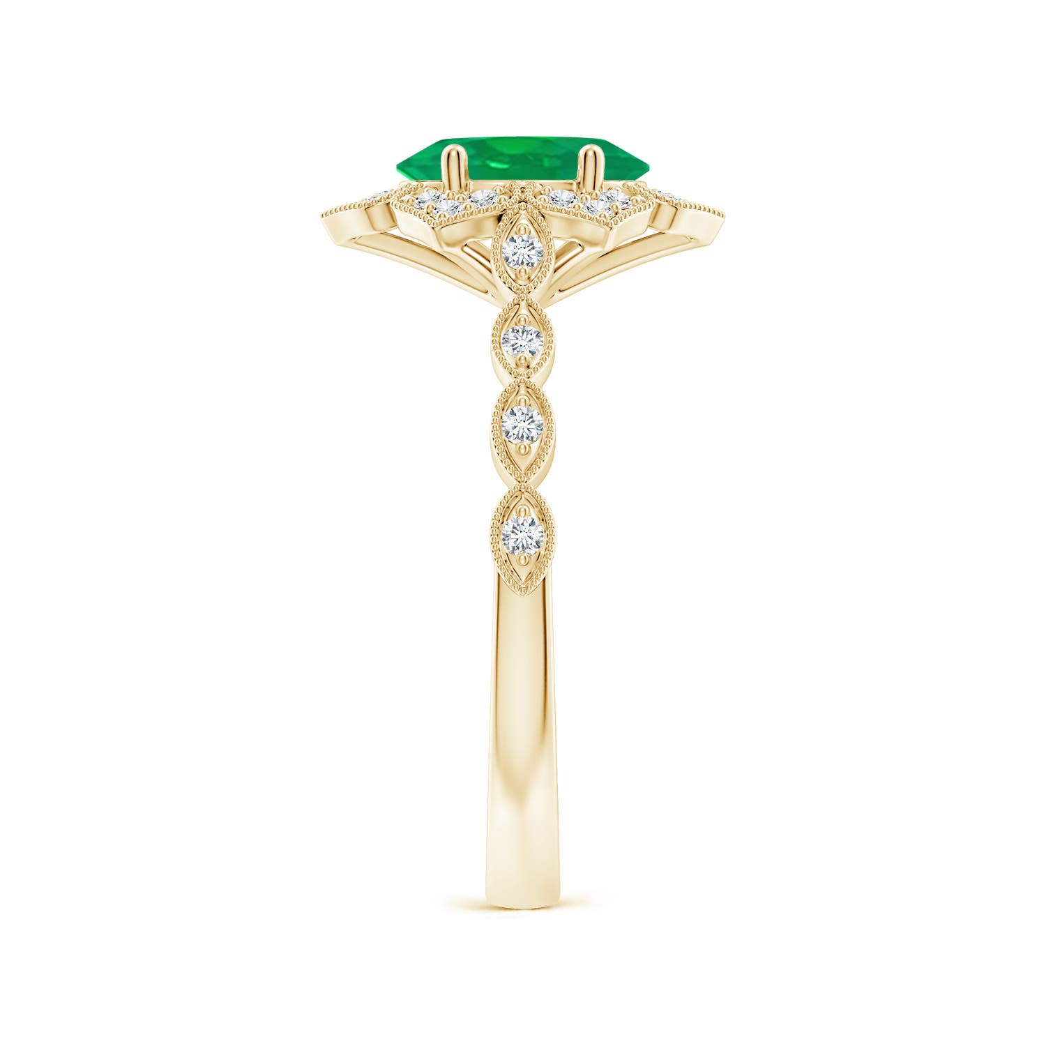 AA - Emerald / 1.28 CT / 14 KT Yellow Gold