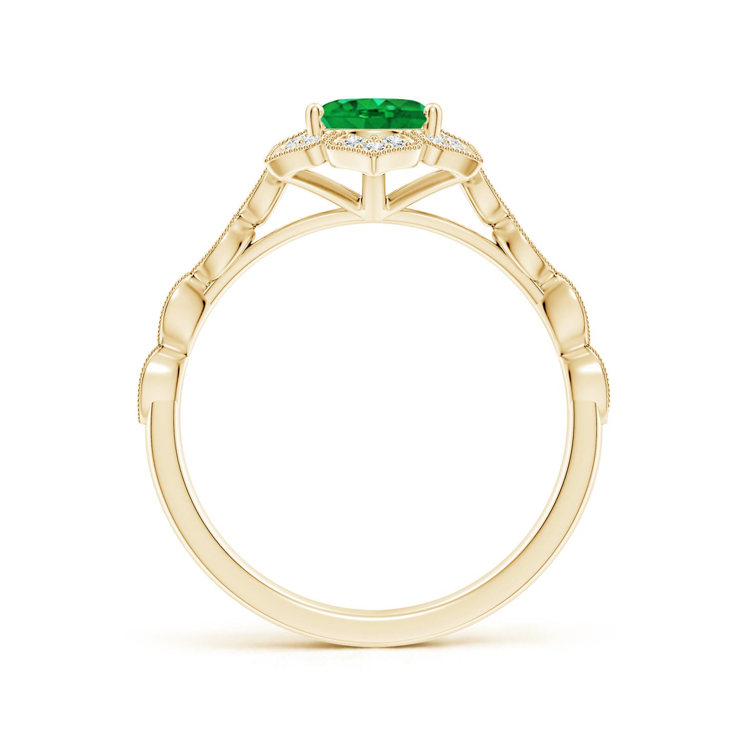 AAA - Emerald / 1.28 CT / 14 KT Yellow Gold