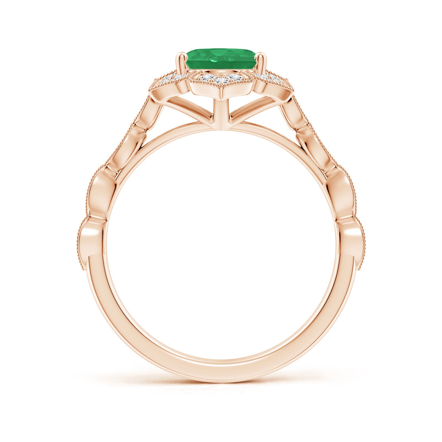 A - Emerald / 1.76 CT / 14 KT Rose Gold