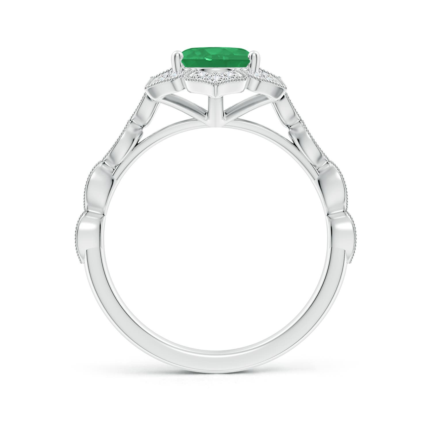 A - Emerald / 1.76 CT / 14 KT White Gold