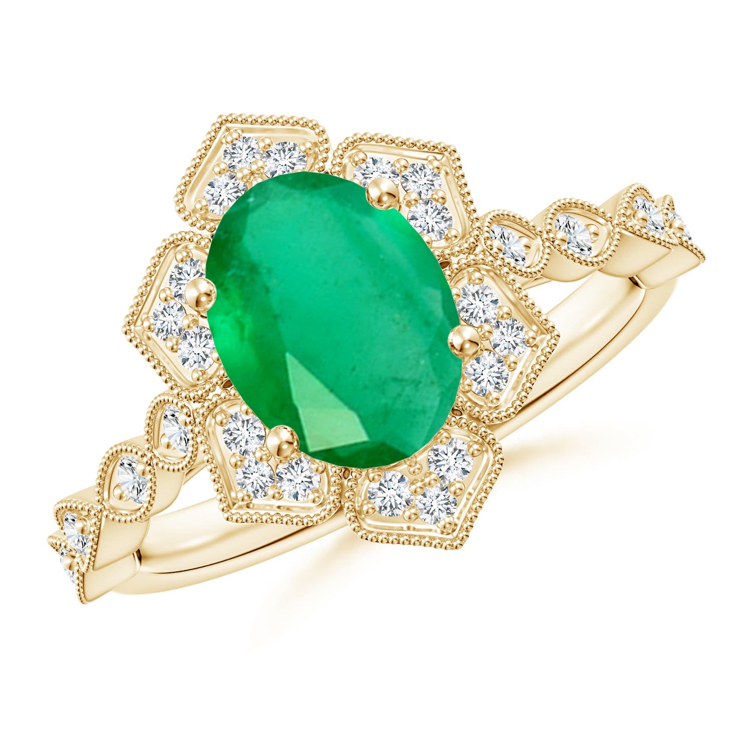 A - Emerald / 1.76 CT / 14 KT Yellow Gold