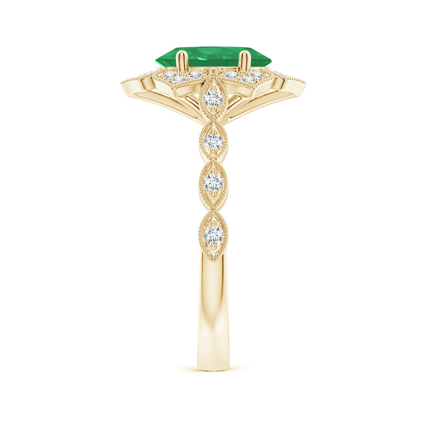 A - Emerald / 1.76 CT / 14 KT Yellow Gold