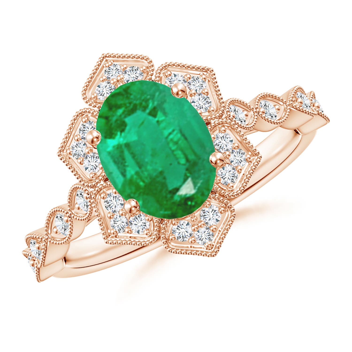 AA - Emerald / 1.76 CT / 14 KT Rose Gold