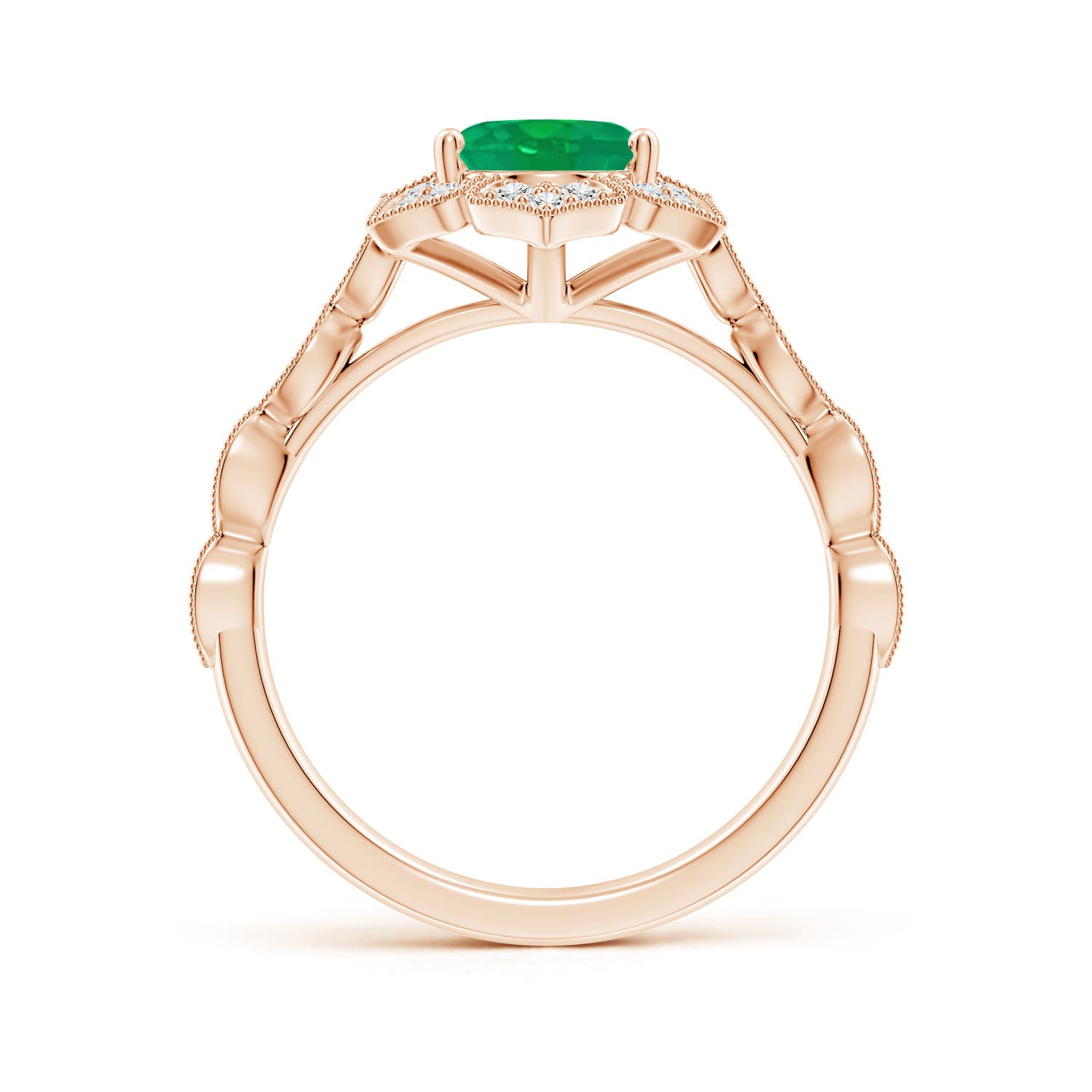 AA - Emerald / 1.76 CT / 14 KT Rose Gold