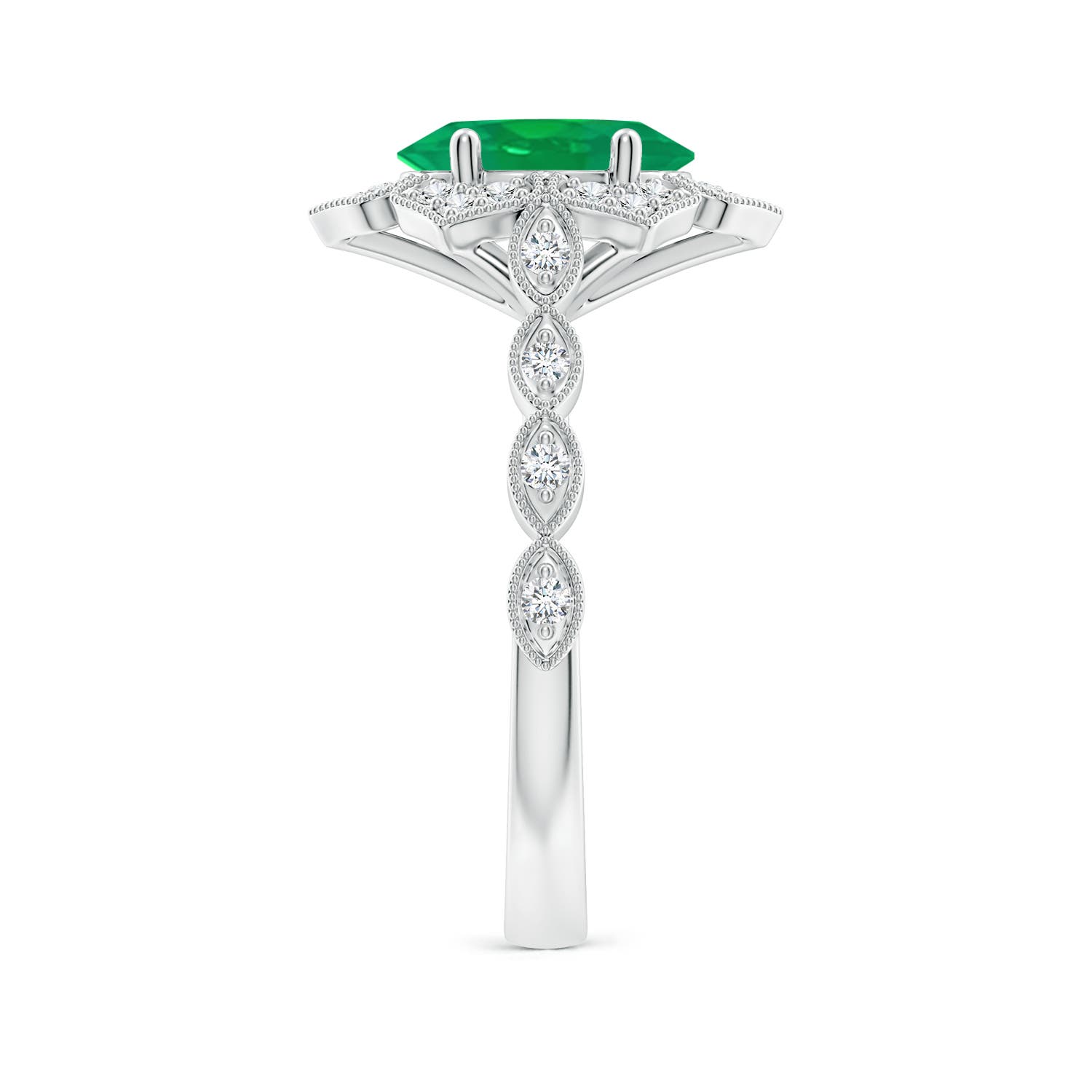 AA - Emerald / 1.76 CT / 14 KT White Gold