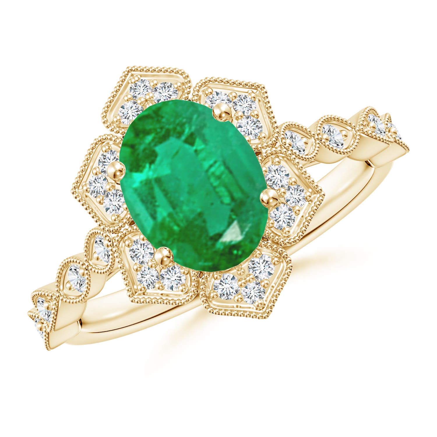 AA - Emerald / 1.76 CT / 14 KT Yellow Gold