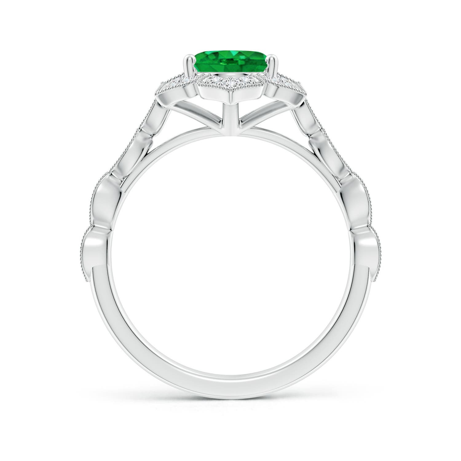 AAA - Emerald / 1.76 CT / 14 KT White Gold