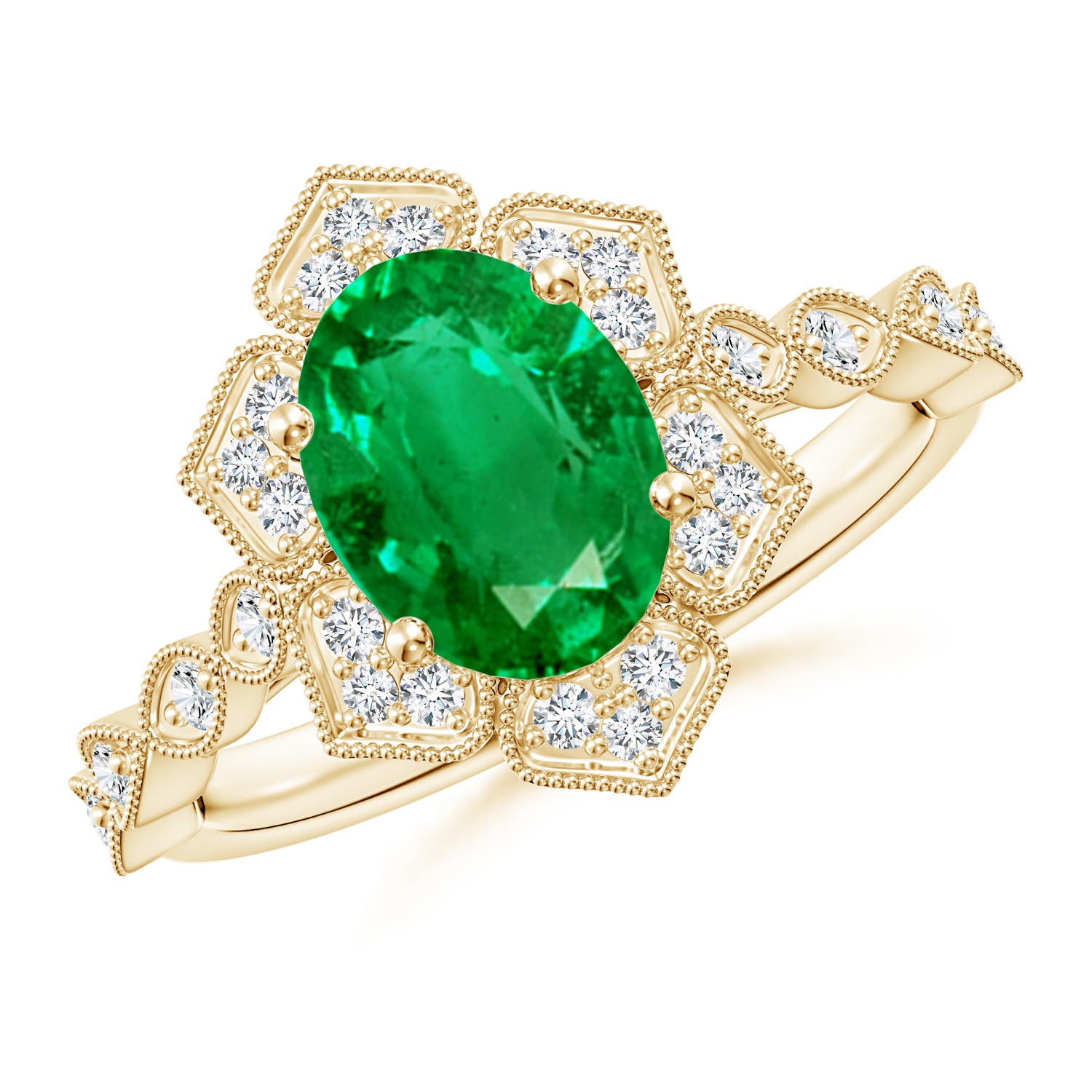 AAA - Emerald / 1.76 CT / 14 KT Yellow Gold