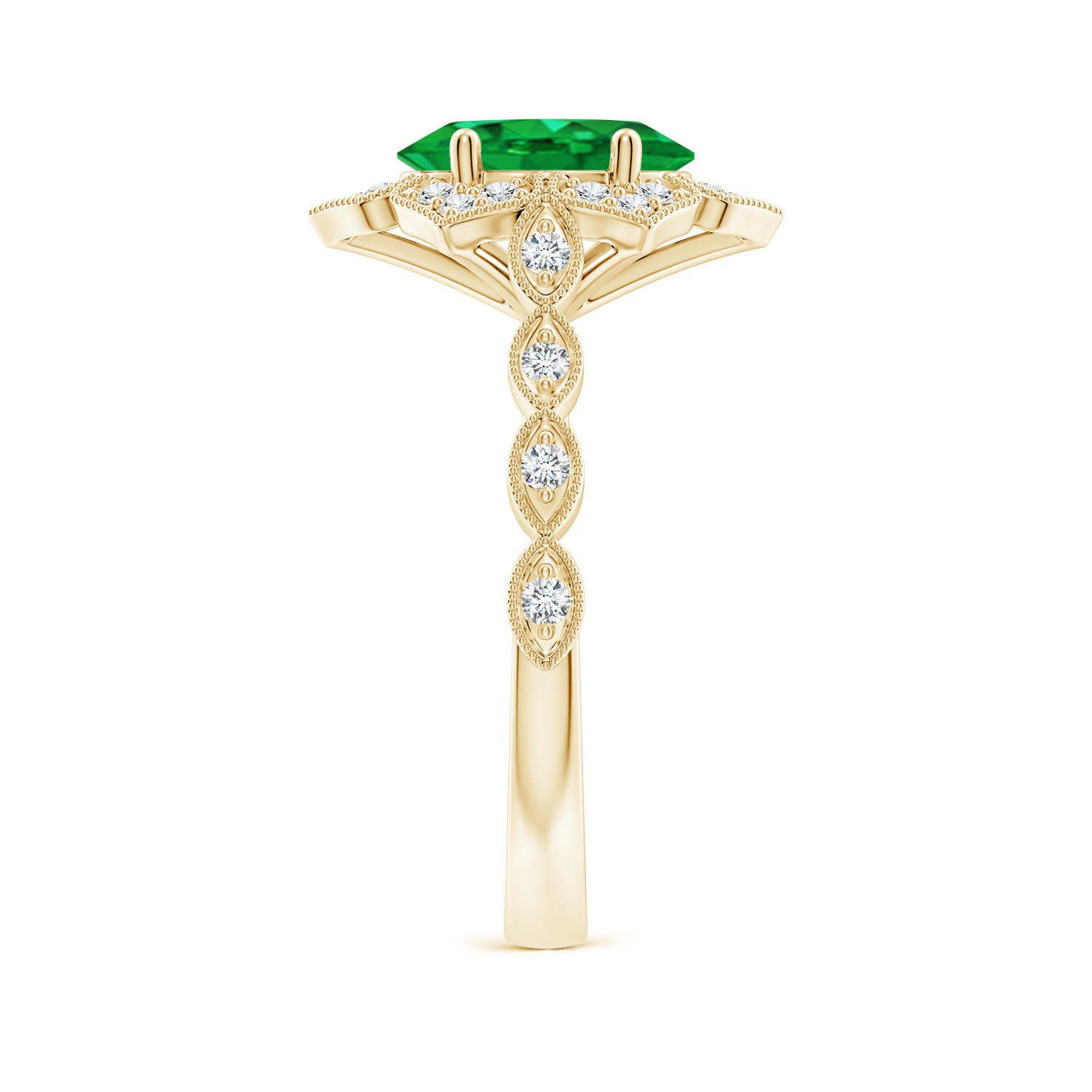 AAA - Emerald / 1.76 CT / 14 KT Yellow Gold