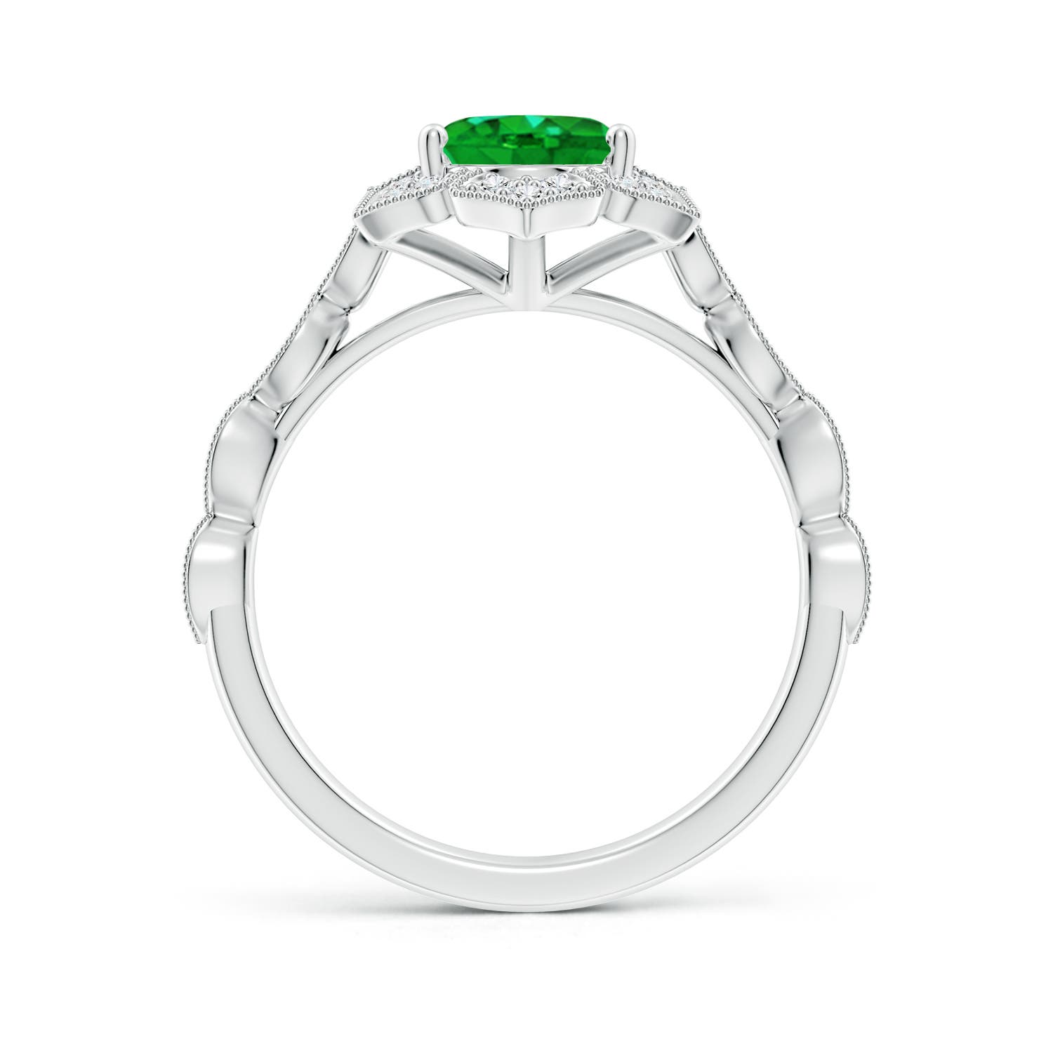 AAAA - Emerald / 1.76 CT / 14 KT White Gold