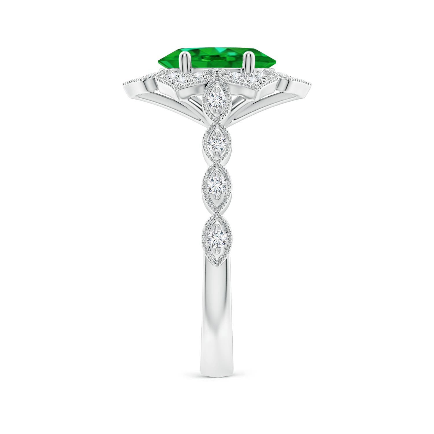 AAAA - Emerald / 1.76 CT / 14 KT White Gold