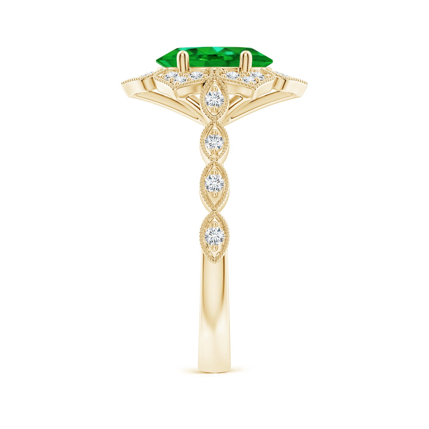 AAAA - Emerald / 1.76 CT / 14 KT Yellow Gold