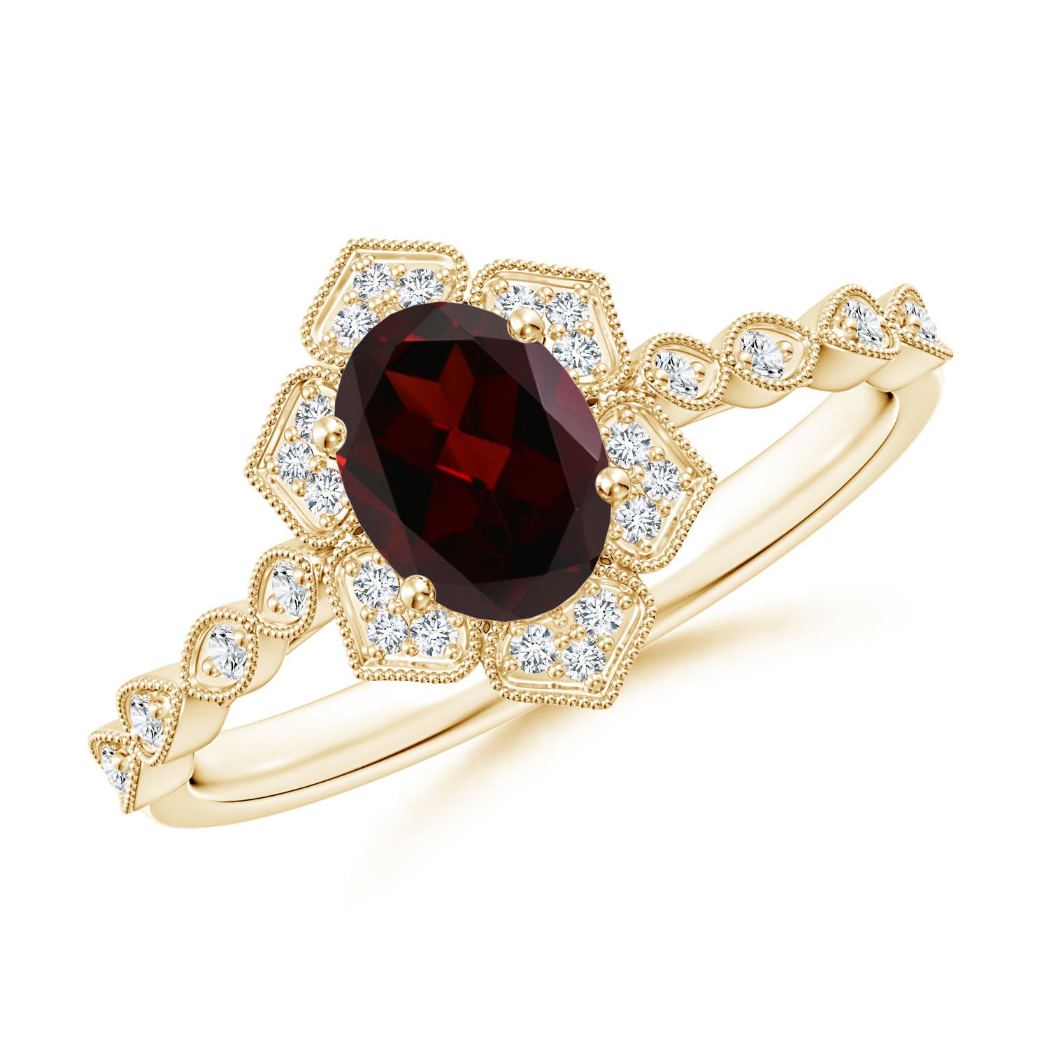 A - Garnet / 1.03 CT / 14 KT Yellow Gold