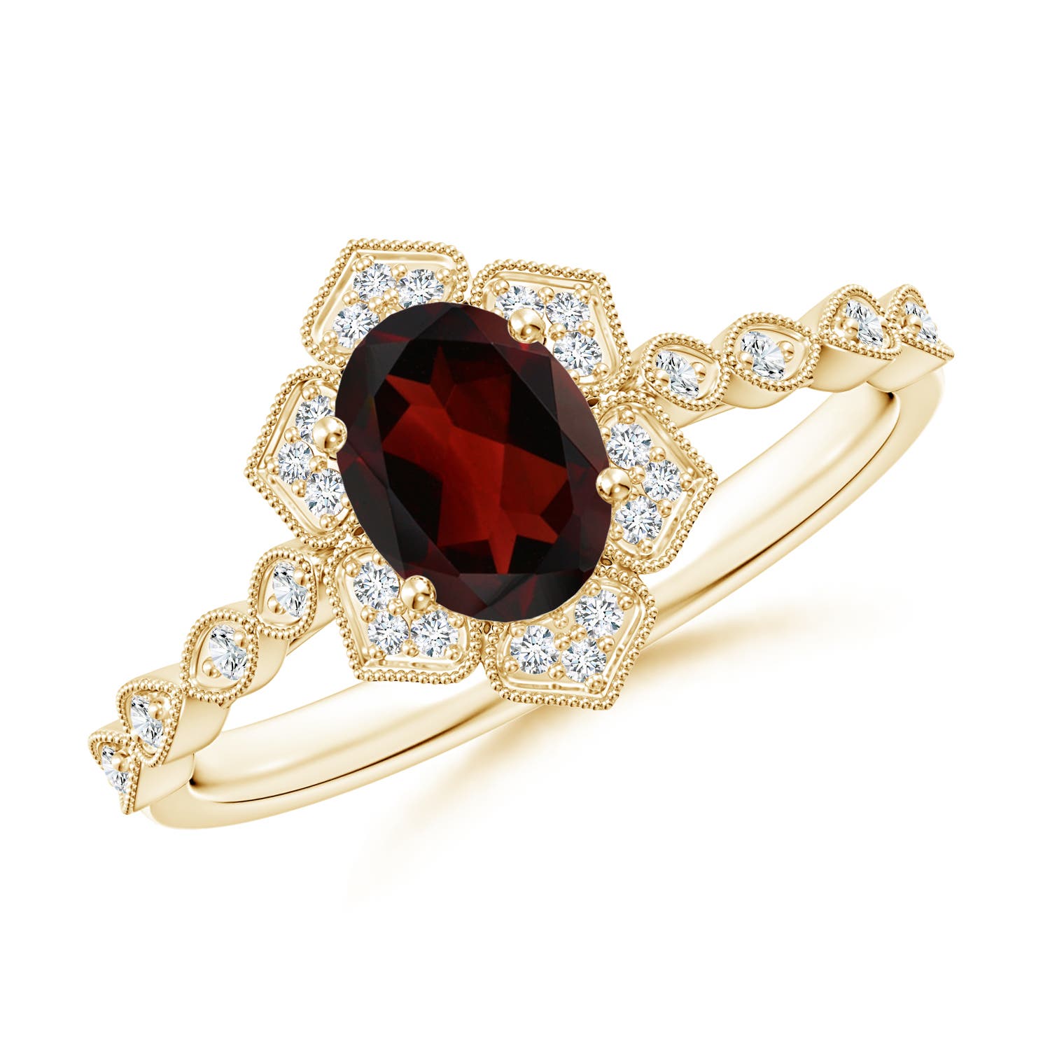 AA - Garnet / 1.03 CT / 14 KT Yellow Gold