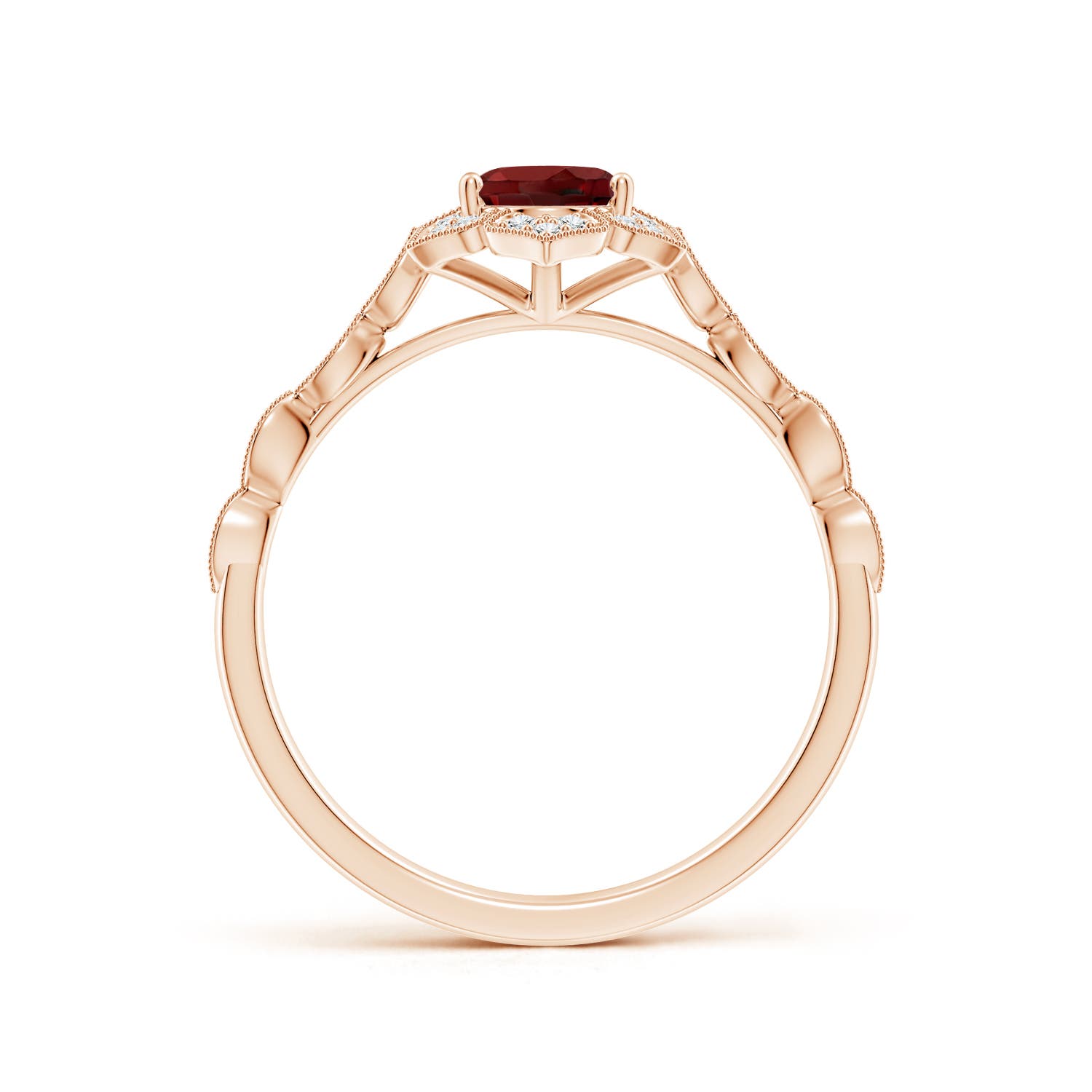 AAAA - Garnet / 1.03 CT / 14 KT Rose Gold