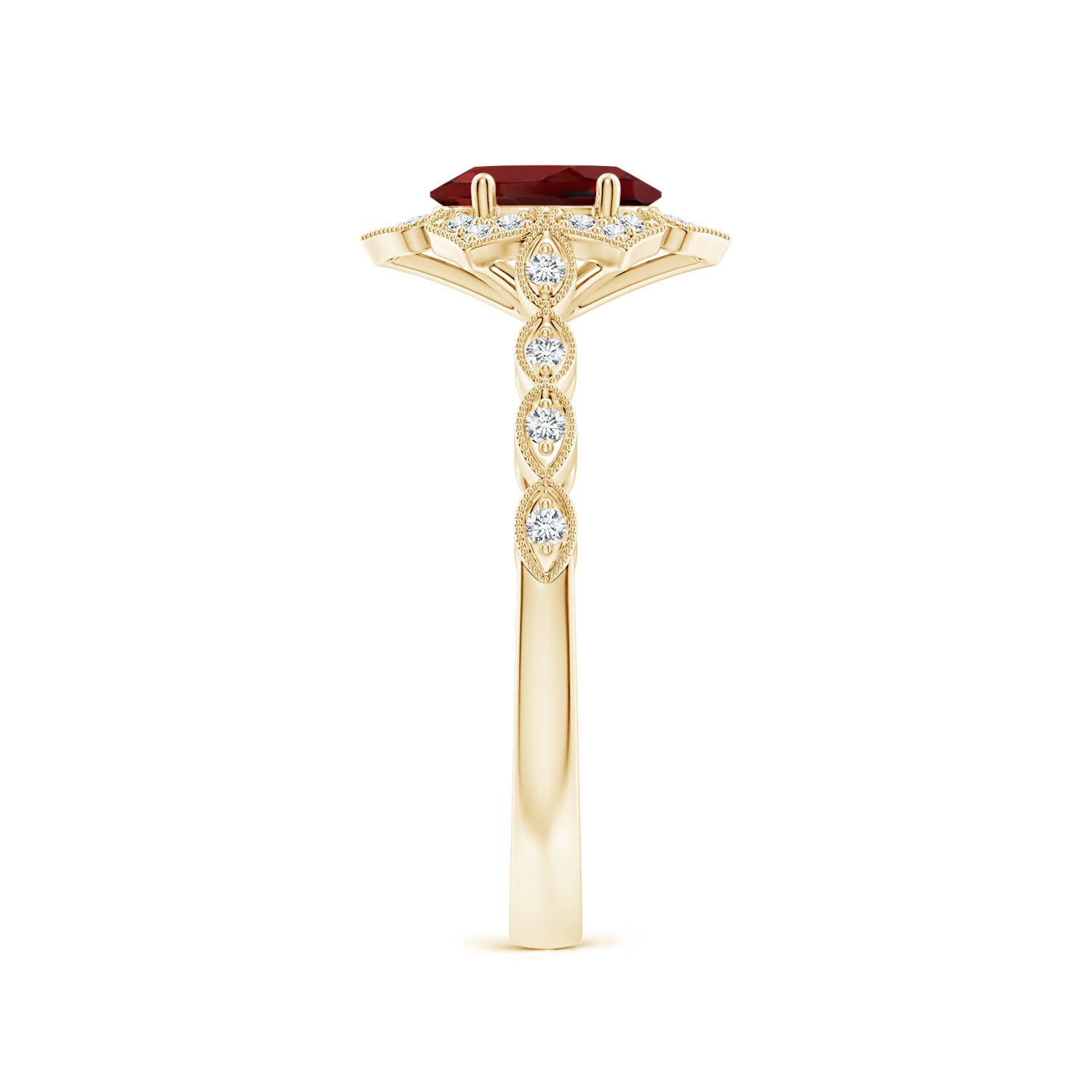 AAAA - Garnet / 1.03 CT / 14 KT Yellow Gold