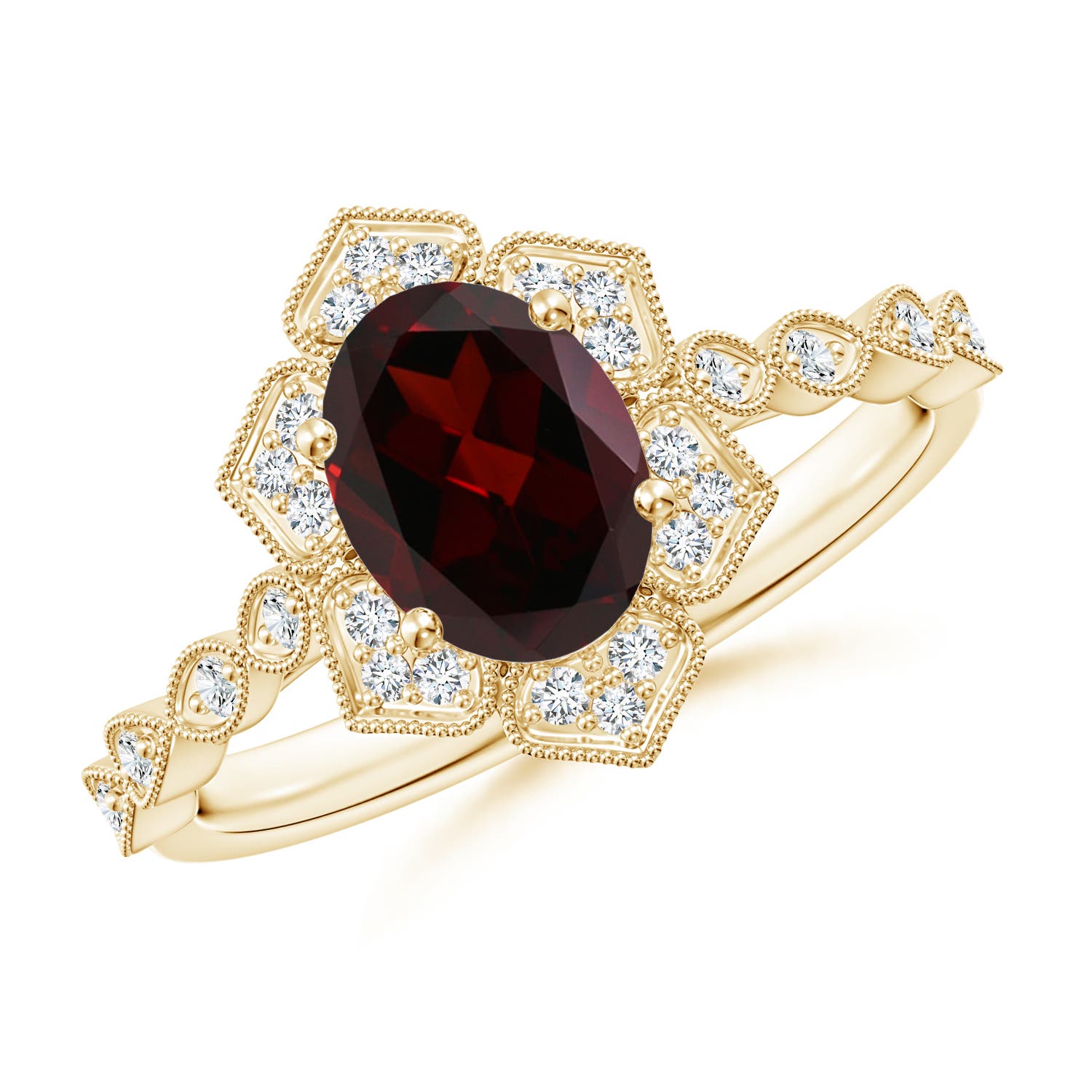 A - Garnet / 1.63 CT / 14 KT Yellow Gold