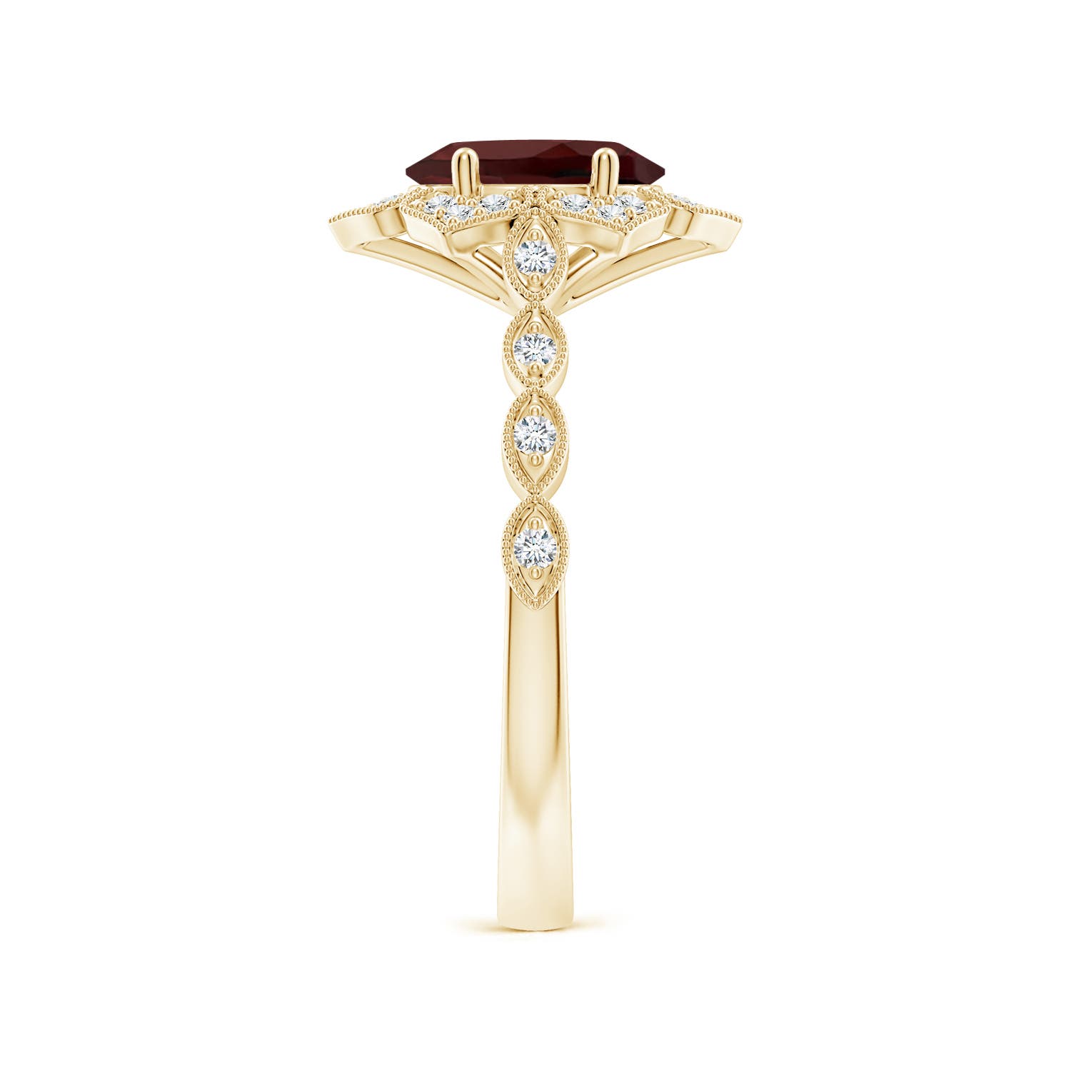 AA - Garnet / 1.63 CT / 14 KT Yellow Gold