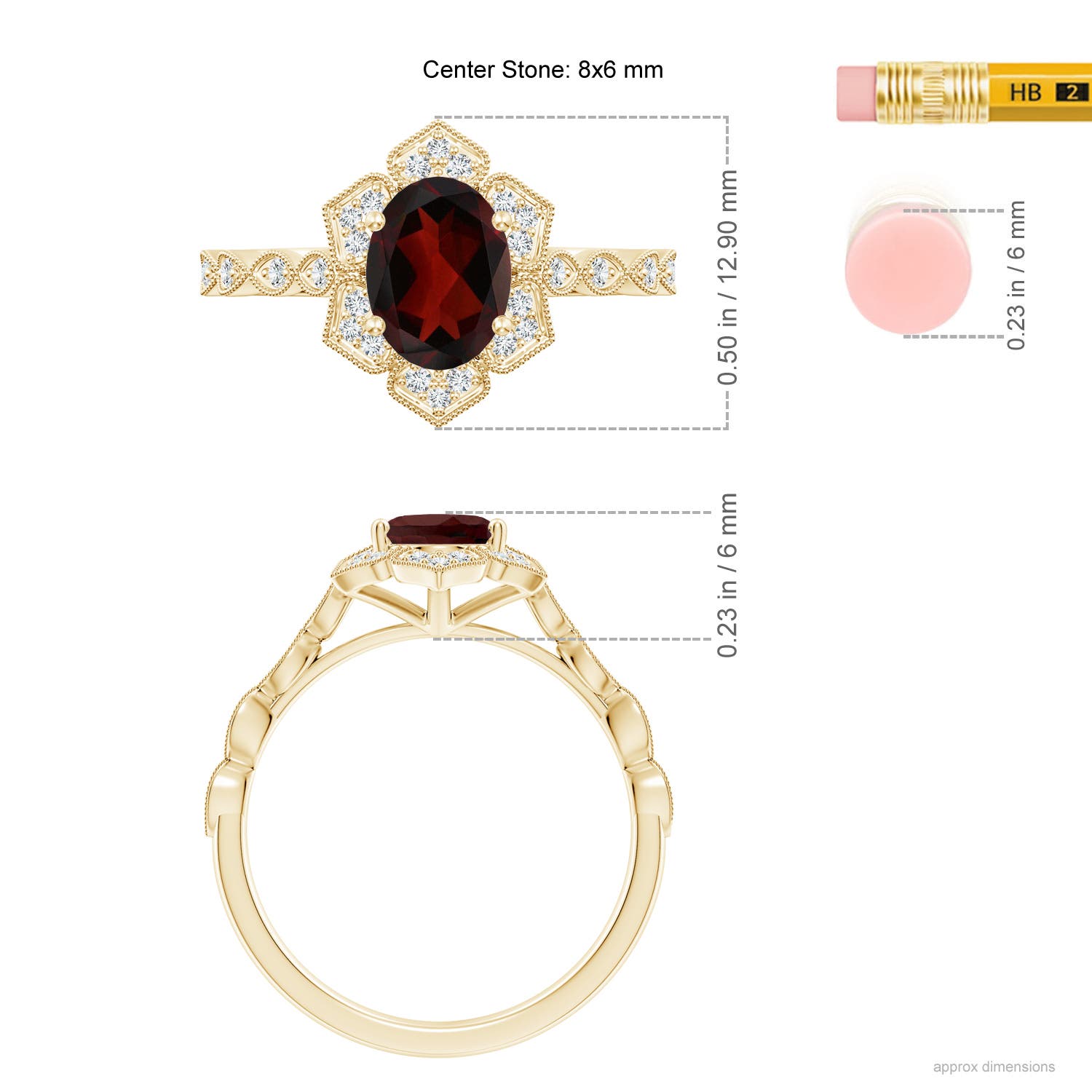 AA - Garnet / 1.63 CT / 14 KT Yellow Gold