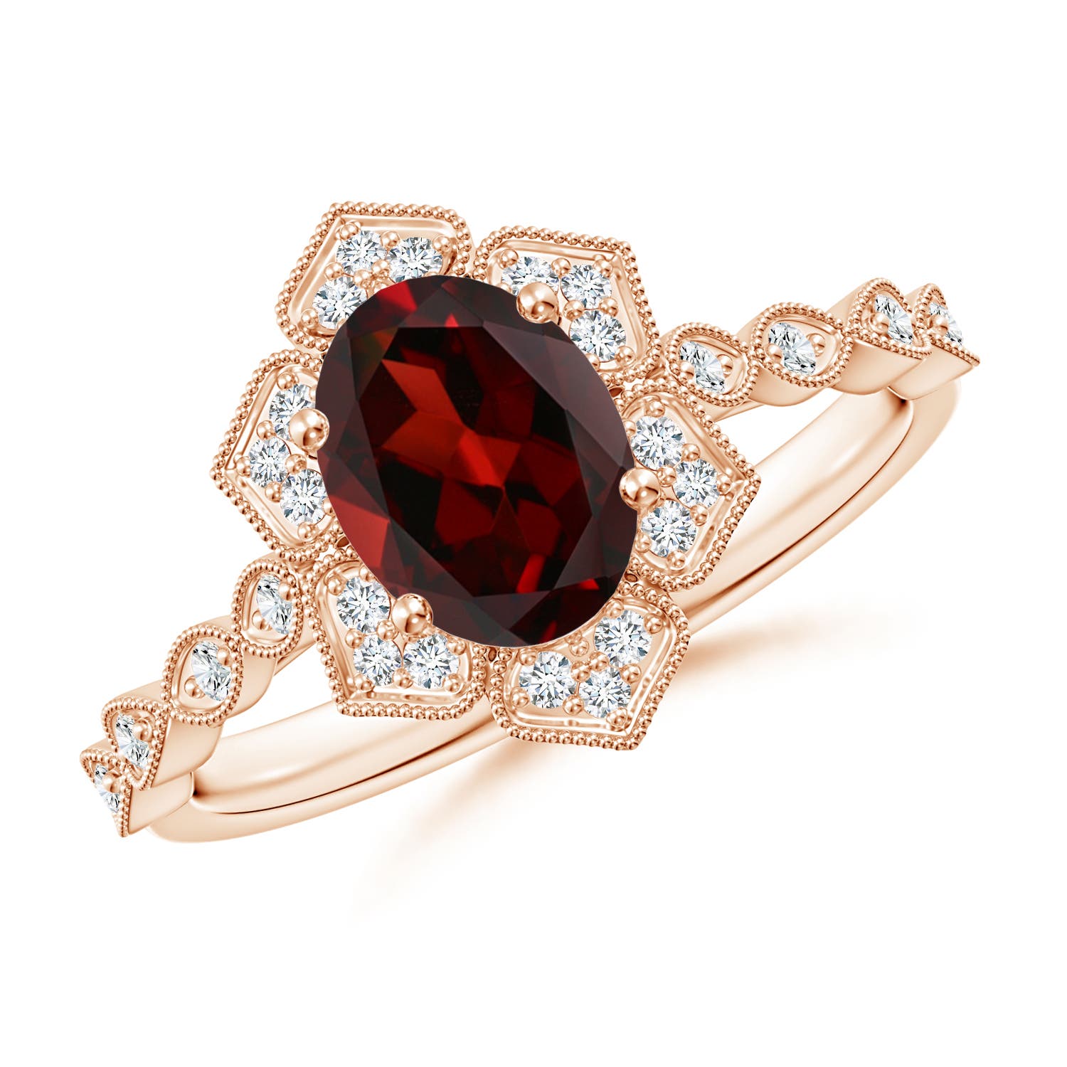 AAA - Garnet / 1.63 CT / 14 KT Rose Gold