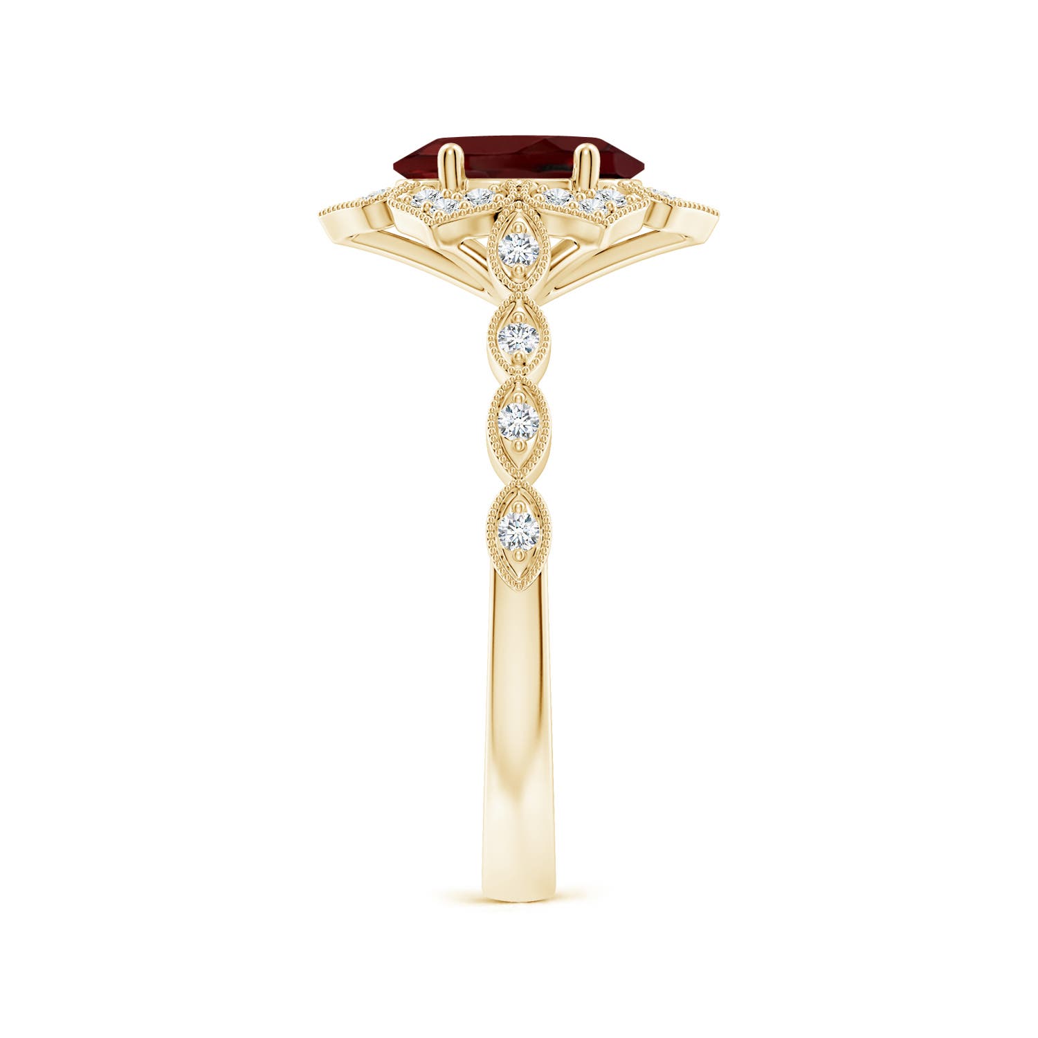 AAA - Garnet / 1.63 CT / 14 KT Yellow Gold