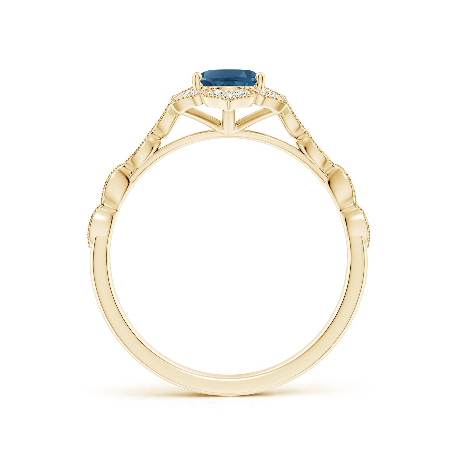 AA - London Blue Topaz / 1.08 CT / 14 KT Yellow Gold